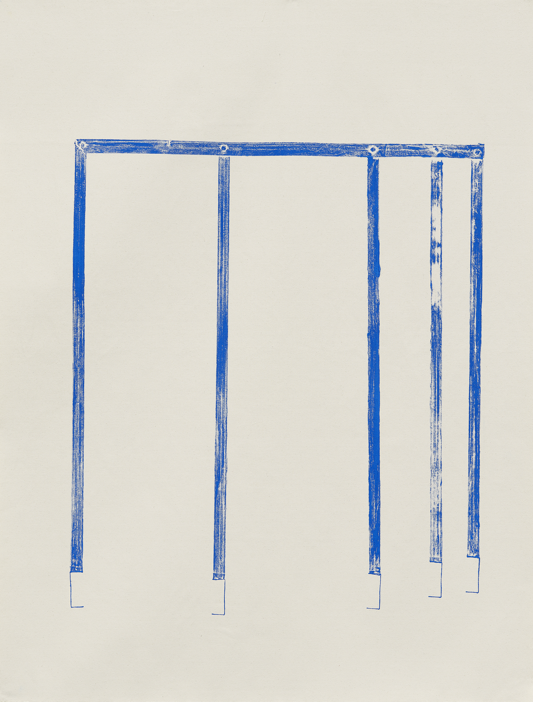 Blue Room (version 5), 2017. Oil printing ink, 72&rdquo;x 56&rdquo; (4 feet 8 inches x 6 feet)