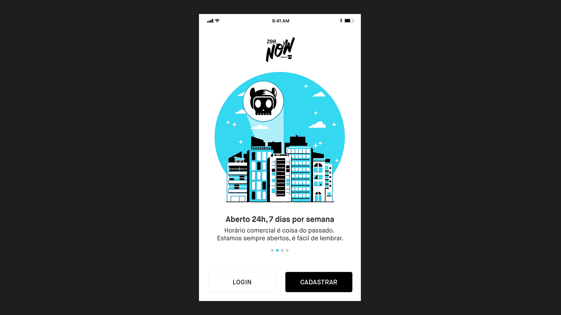 On boarding screen 02: Open 24/7