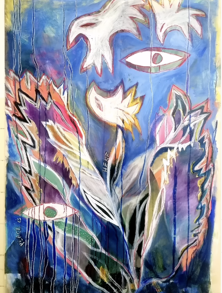 PEACE is here &mdash; Oil on Canvas &mdash; 2025 (sold)