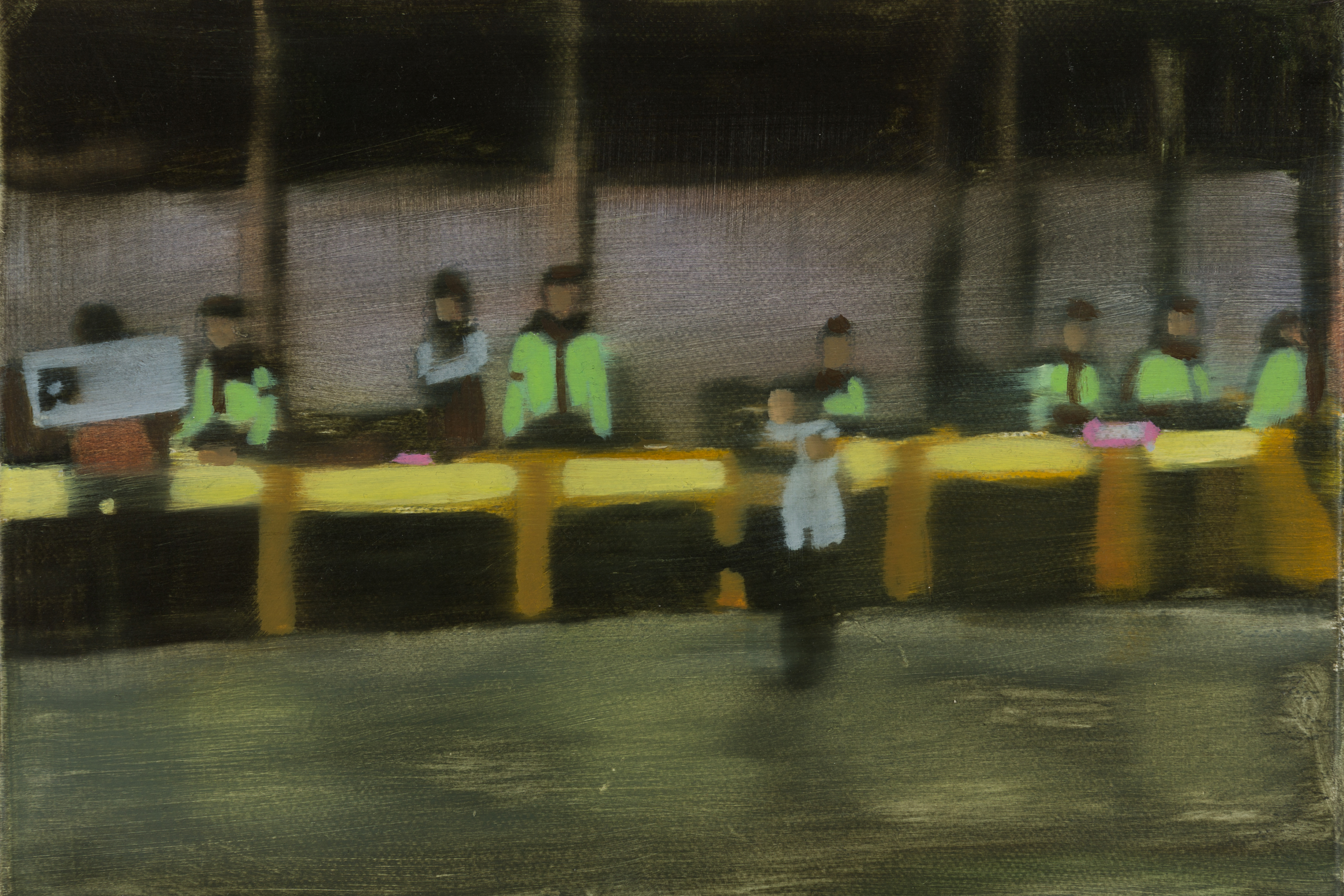 〈Greenish Landscape〉, Oil on canvas, 18.0x25.5cm, 2014