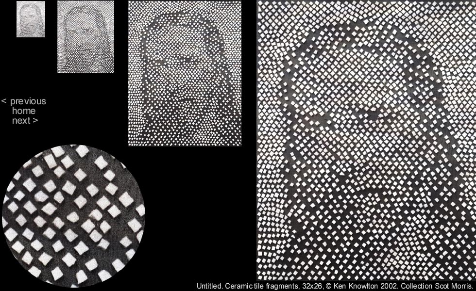 Untitled. Ceramic Tile Fragments, Ken Knowlton, 2002