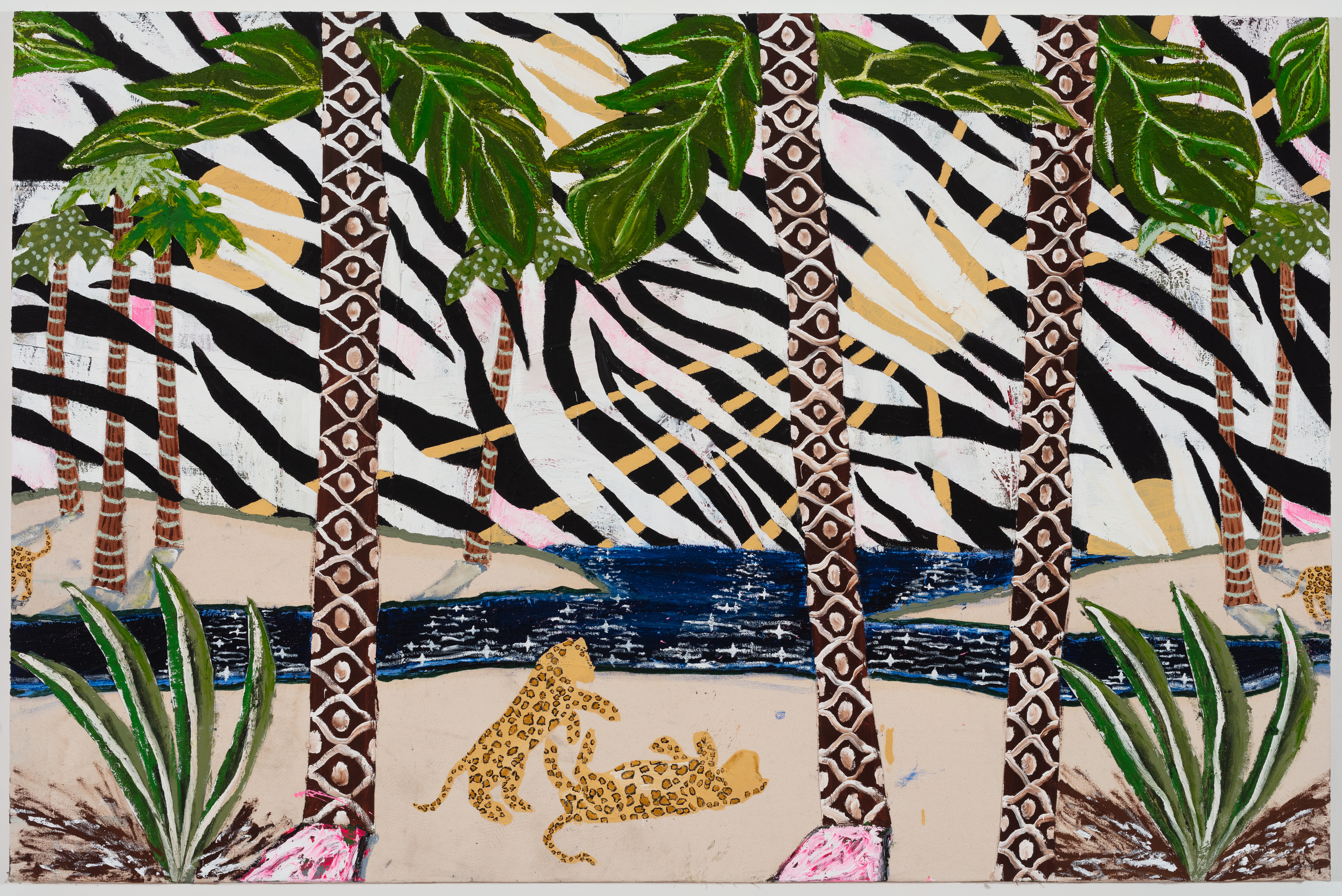 Foot Printsoil and canvas collage on panel41"x62.5"