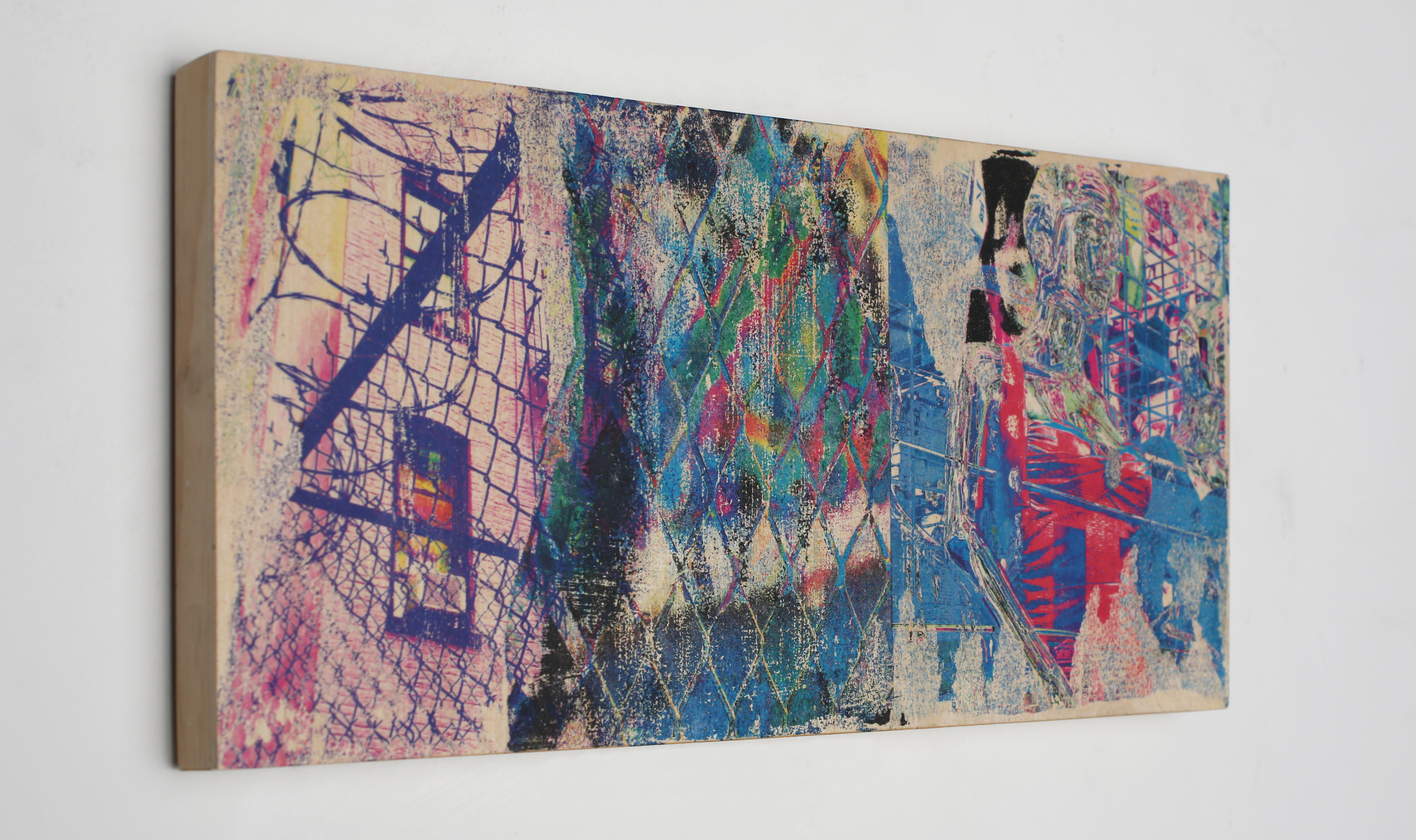 "Untitled", transfer on wood, 10" x 4", 2024