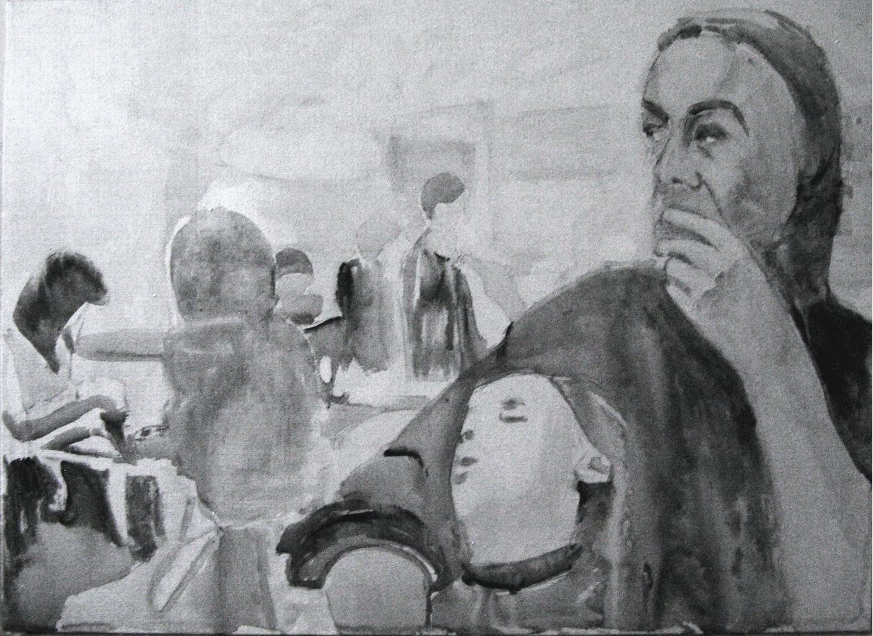 Kyoto Hotel Lobby 2007 Acryl auf Nessel 52 x 72 cm 