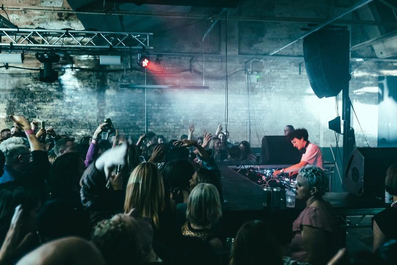 Annie Mac behind the decks at the Before Midnight finale in Banana Block, Belfast.