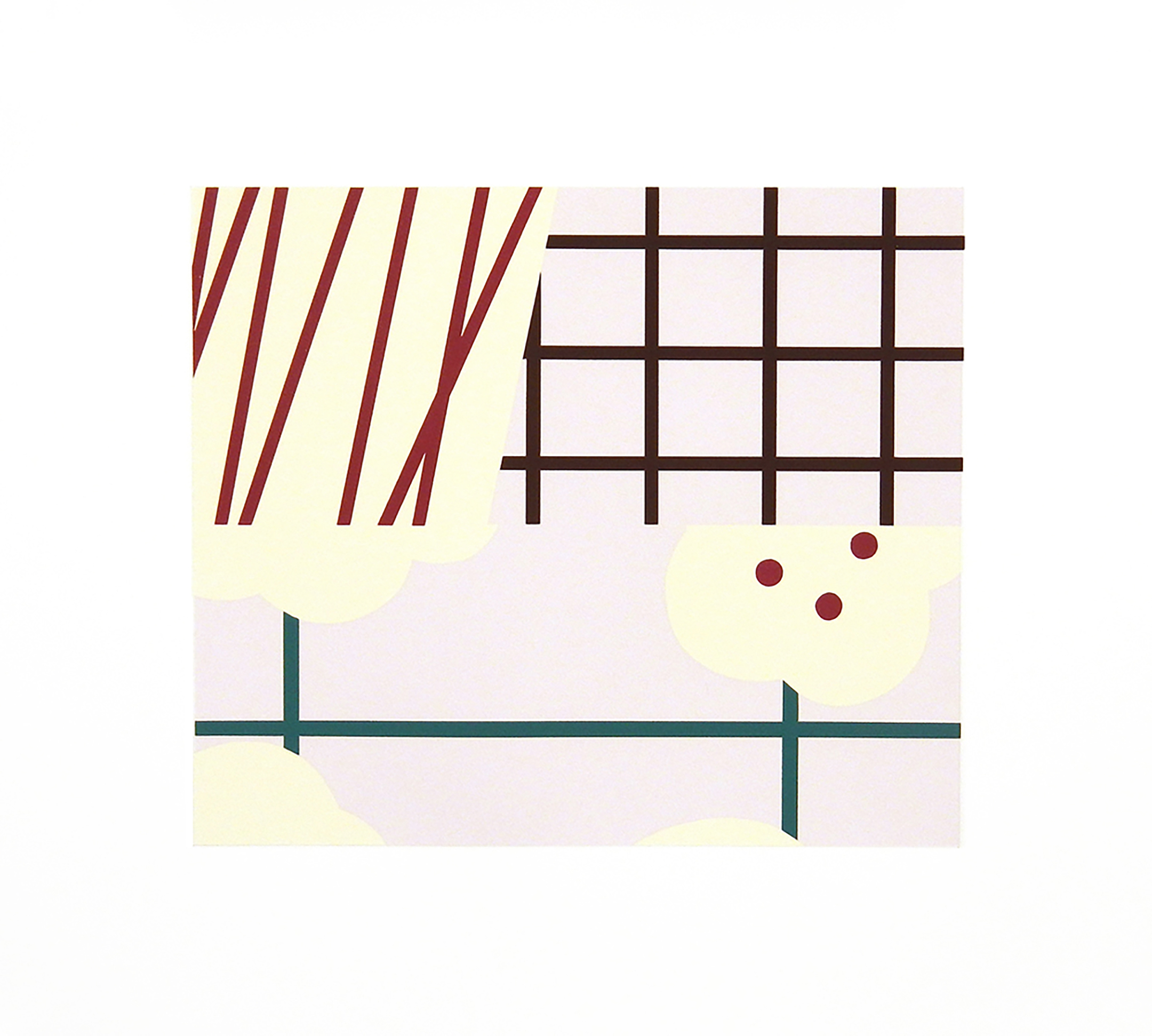 Spring Rain, 21.5" x 19.5", Silkscreen on Paper