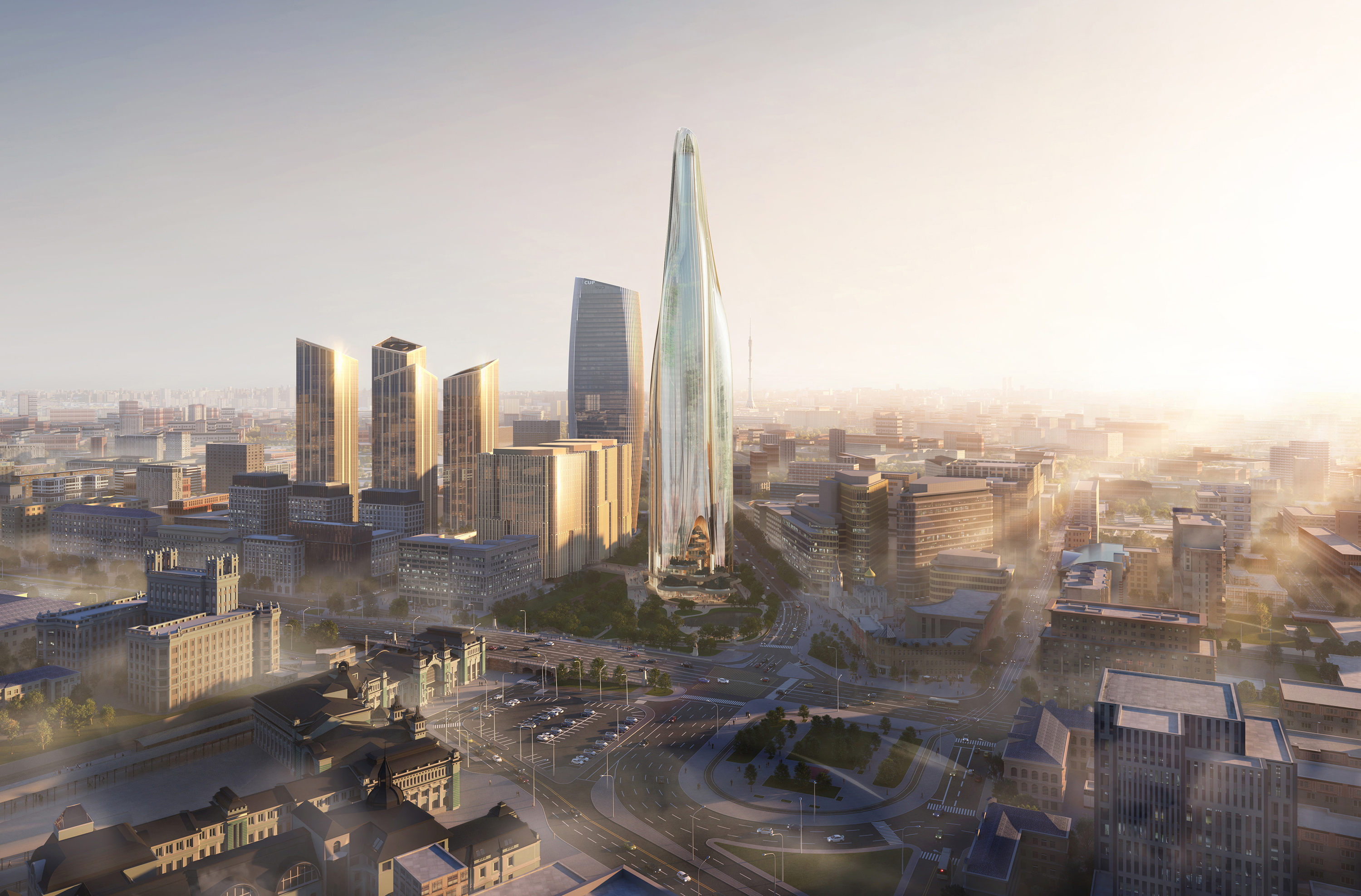 “Carved by Time” Rendering Aerial View @architectural illustration & cg