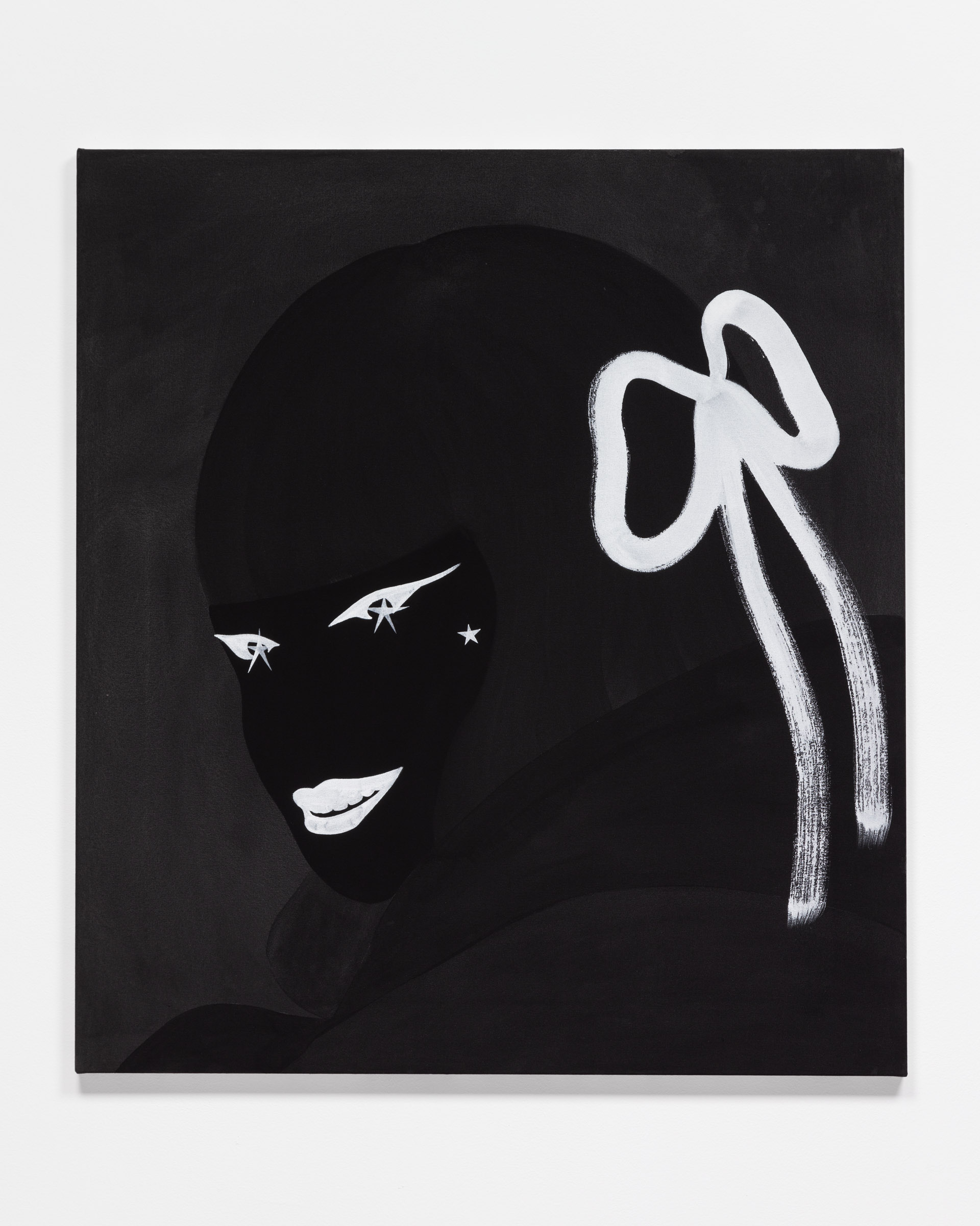 “Trigger Finger 11/12 (Portrait of Self as MVP)”, gouache and oil on canvas, 38” X 34” / 96.52cm X 86.36cm, 2024