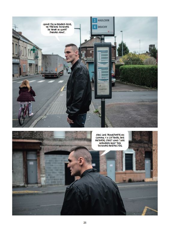 Les racines de la colère by Vincent Jarousseau. A roman-photo published in 2019 in french by Les Arènes and  in 2020 in german by Penguin-Random House. "A few weeks before the election of Emmanuel Macron to the presidency of the Republic, the photographer Vincent Jarousseau settled in Denain, a small town of 20,000 inhabitants in northern France, to follow the daily life of families from working-class backgrounds for whom mobility is not always a solution." 