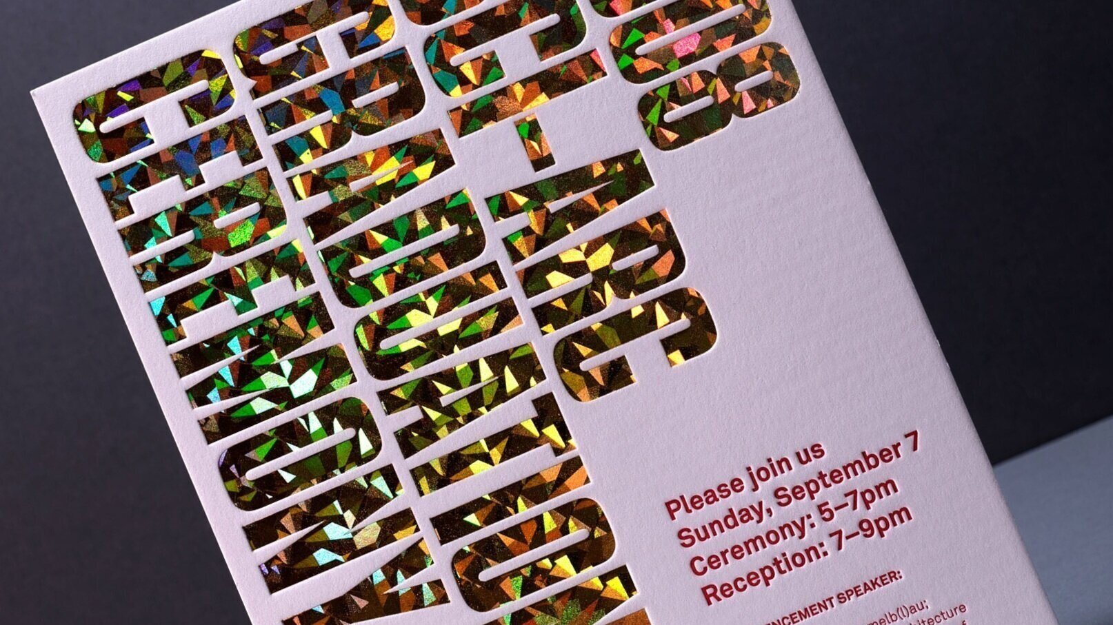 FOIL STAMPING & LETTERPRESSSCI-ARC graduation invitation