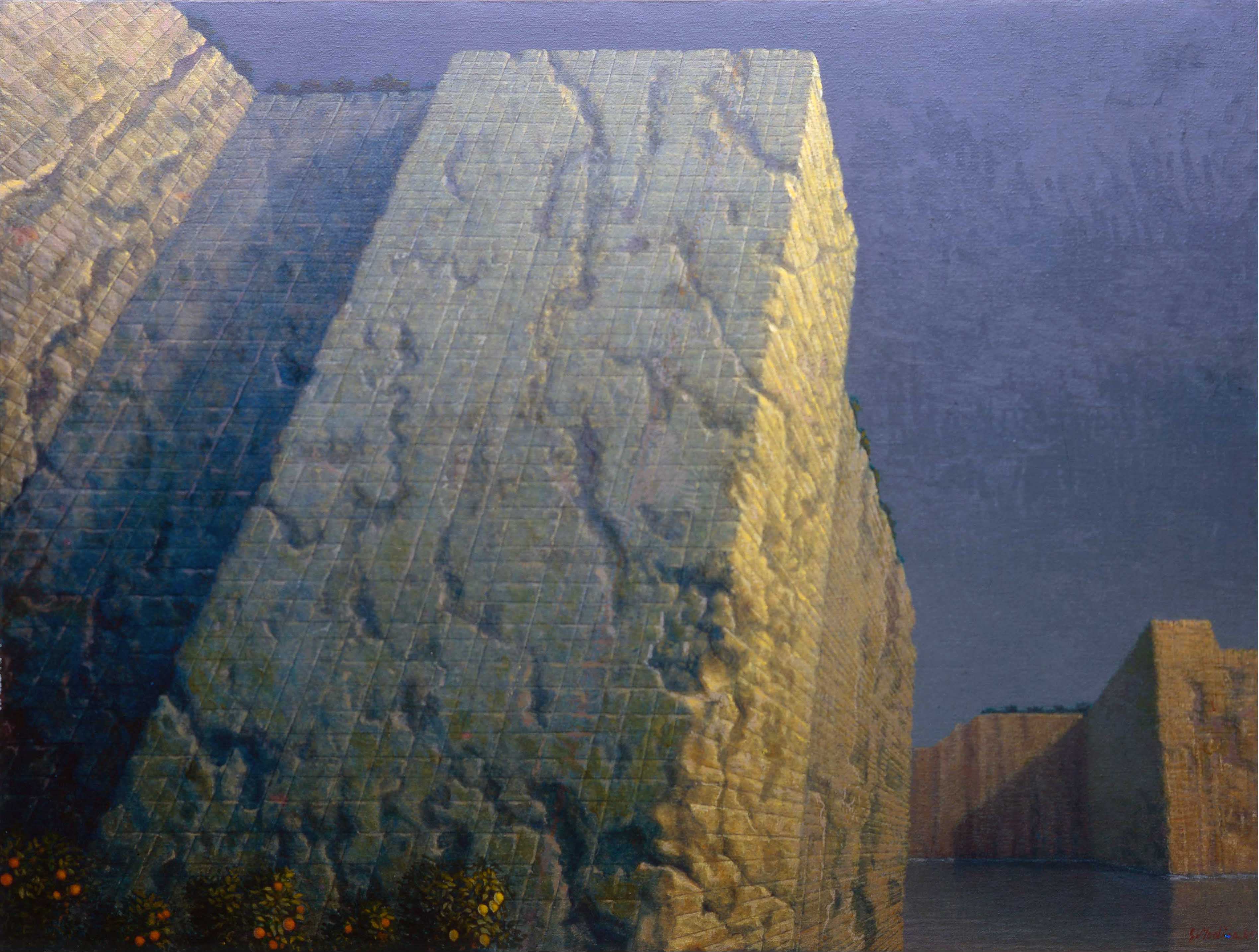 Strutture emerse, 1985, olio su tela, 60 x 80 cm