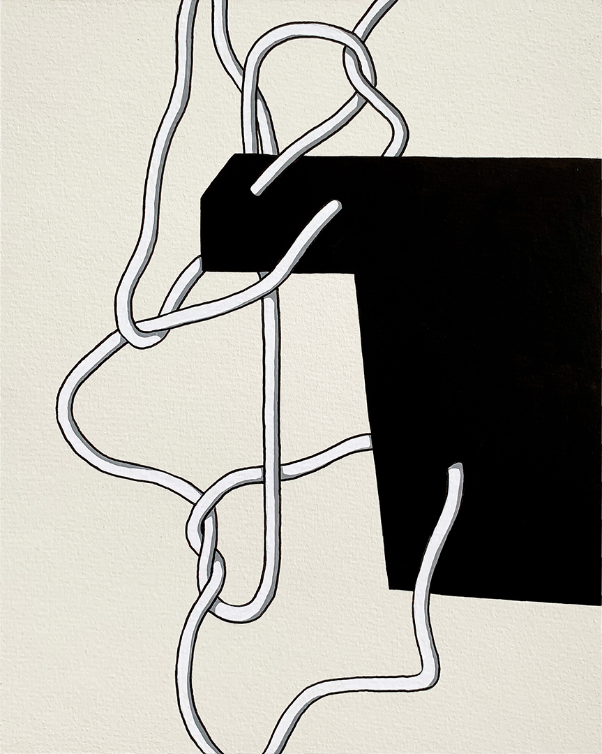 Alicja Gaskon, EU Map (after Brexit): Luxembourg, 2020, gouache on Montval art board, 8x10x0.1in (20x25x0.3cm)