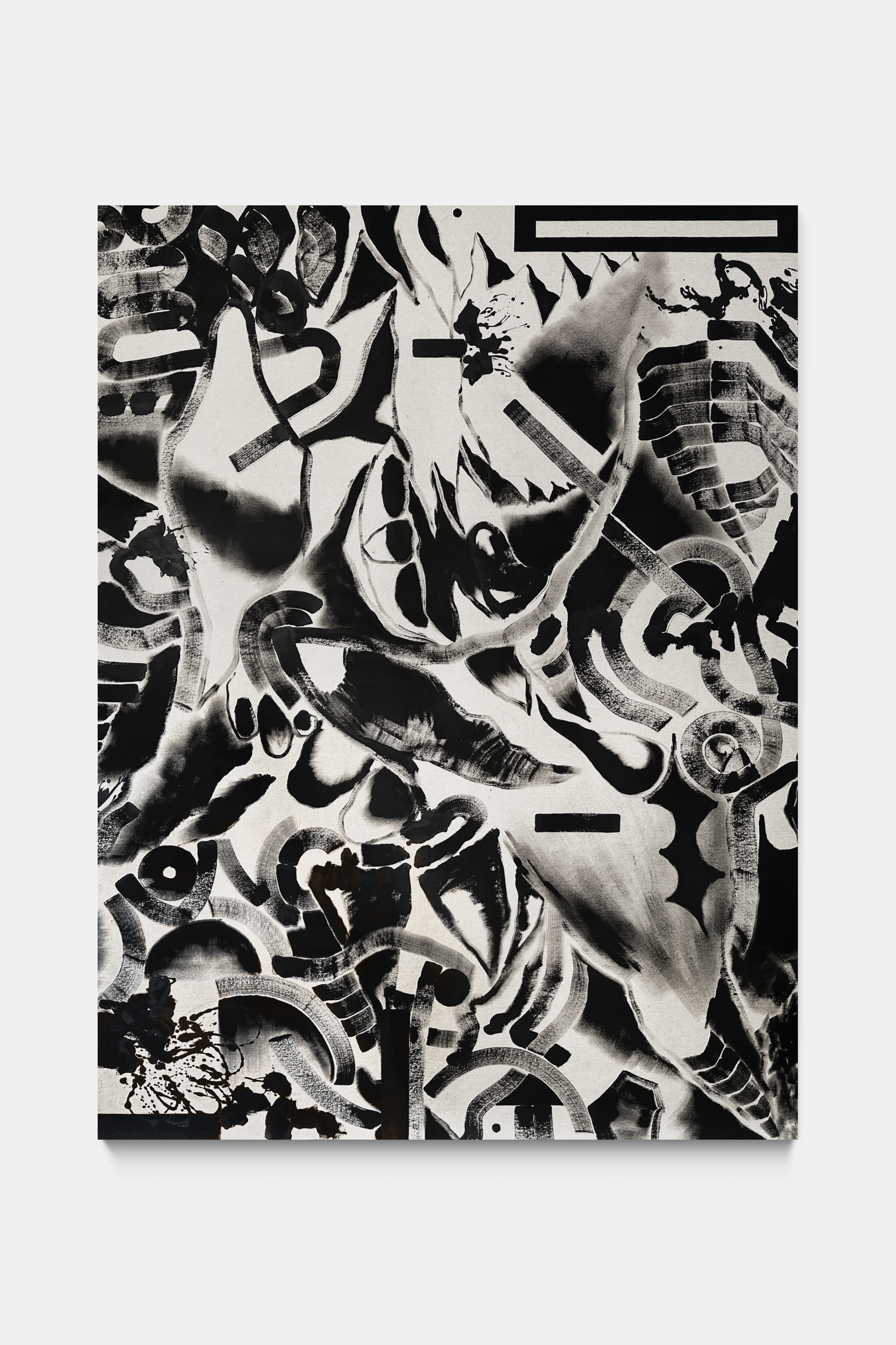 Untitled, 2023. Iron oxide on canvas. 195&#160;×&#160;260&#160;cm.