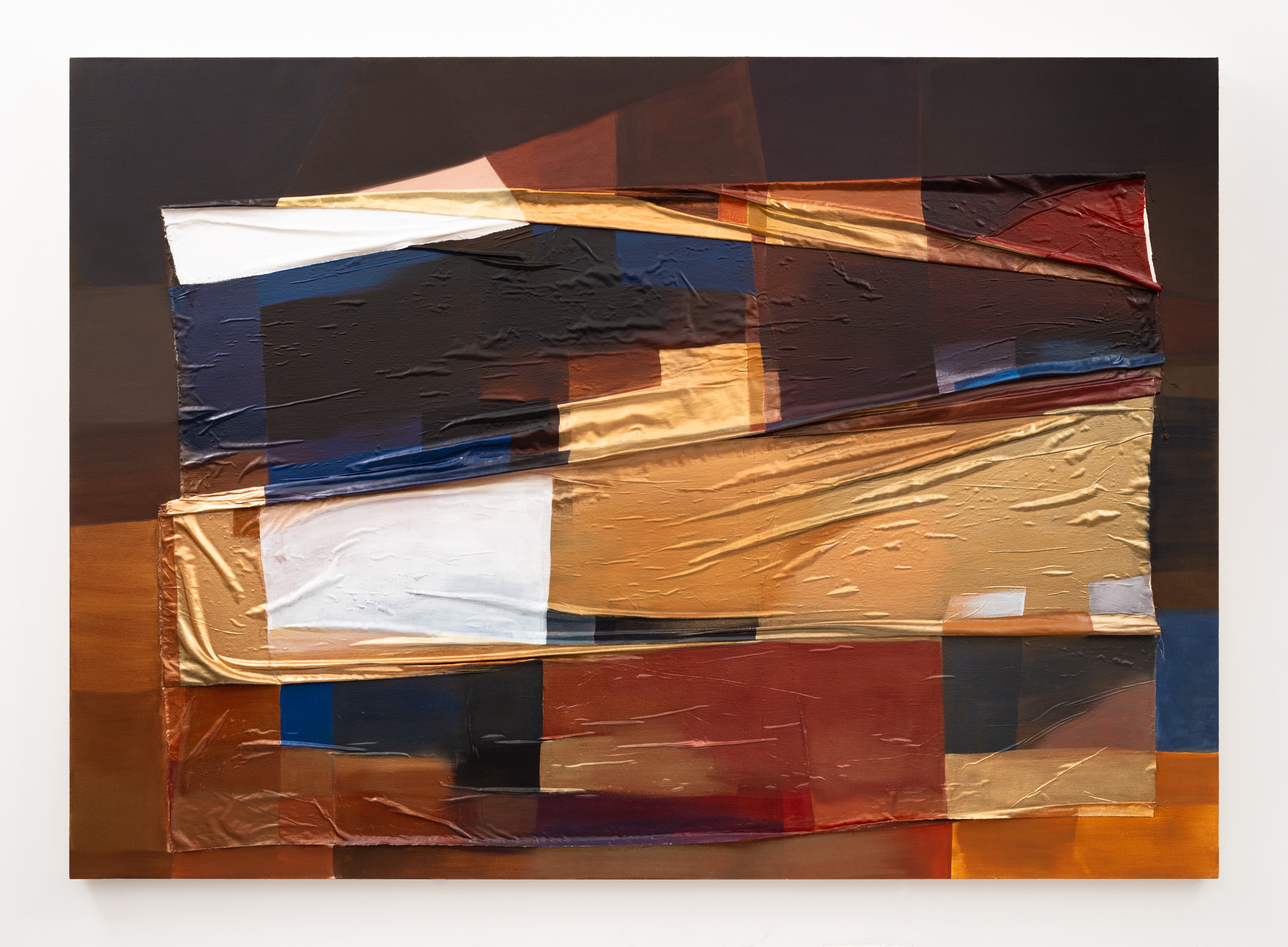 My grandparents put on jazz and we danced together in the living room, 2025, 60 x 84 in, Acrylic and muslin on canvas