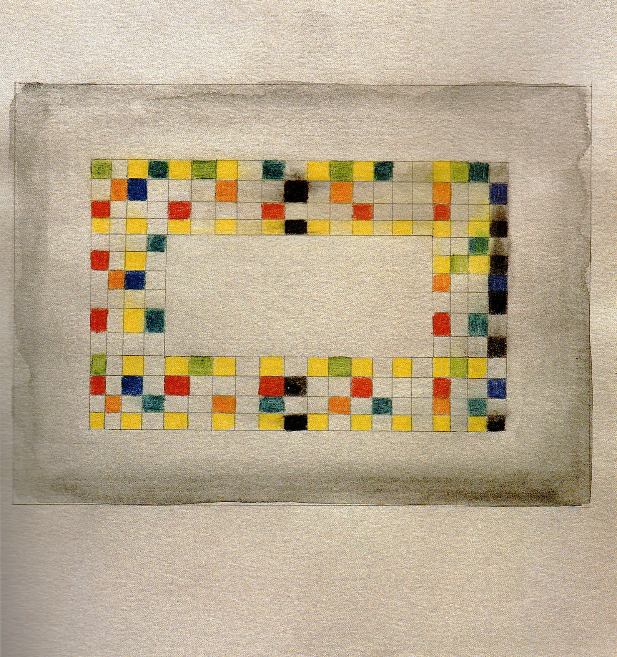 Sin título, 1997. Acuarela y lápiz sobre papel, 28 x 25 cm.