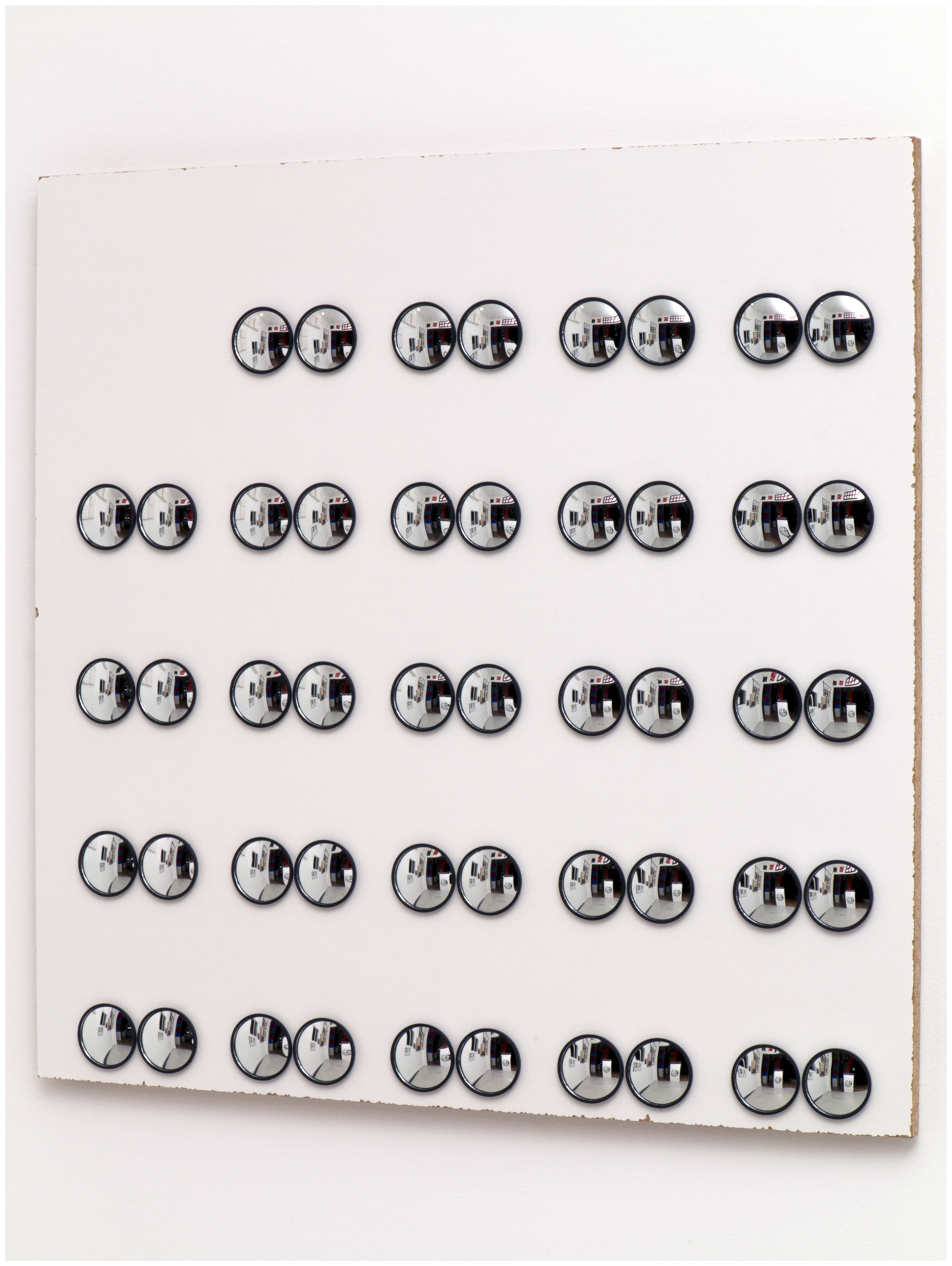 Auto Side Mirror, 2018One case of blind spot mirrors, melamine28.875 x 28.875 x 1.438 in.73.34 x 73.34 x 3.65 cm