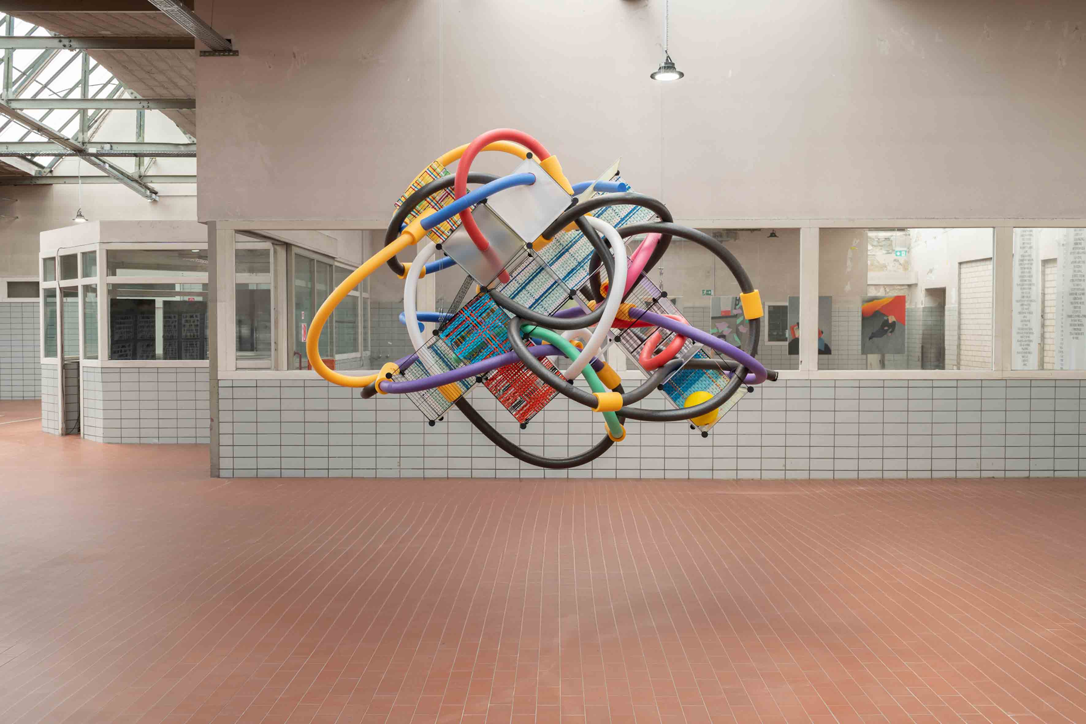 FIGHT OR FLIGHT with works by SIMONA ANDRIOLETTI, SANDRA BEJARANO, DASHA BUBEN, LOUISA FRAUENHEIM, JANE GARBERT, ESTHER GRÜNE, MARTHE HOWITZ, ANETA KAJZER, BIANCA KENNEDY, HANNAH LANSBURGH, JEIRYUNG LEE, SUNKYU LEE, JULIE LEGOUEZ, AREZOO MOLAEI, PAULA NIÑO, RACHEL NORD, EVELINA REITER, AVERY GIA SCHRAMM, ANICA SEIDEL, MARINA STANIMIROVIC, SHONA STARK, LEE EVERETT THIELER, MARTA VOVK and SOFIIA YESAKOVA at STADTWERKSTATT FRIEDRICHSHAIN curated by JULIE LEGOUEZ and EVELINA REITER [from 20240613 to 20240616] [Photo: Julie Legouez]