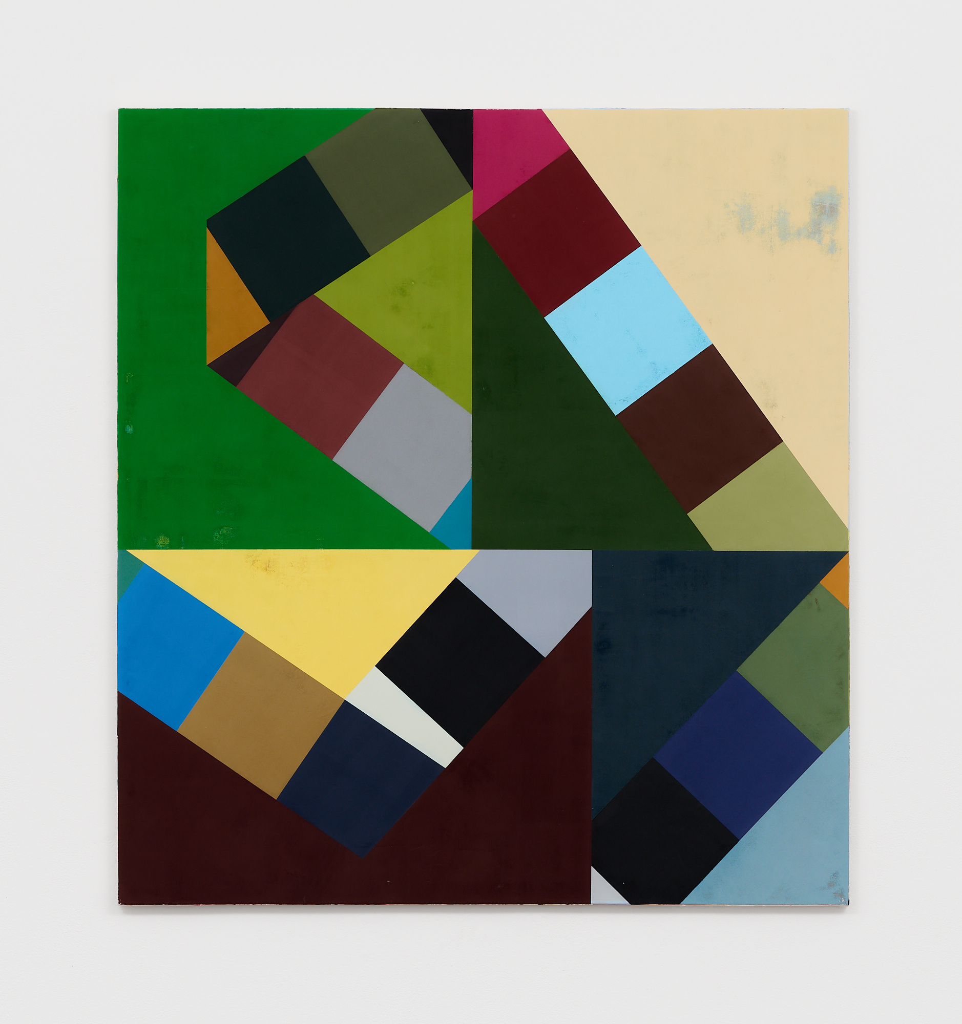 Derek Doesn’t Like Green, 2023, pigments and binding mediums on canvas, 142cm x 130cm
