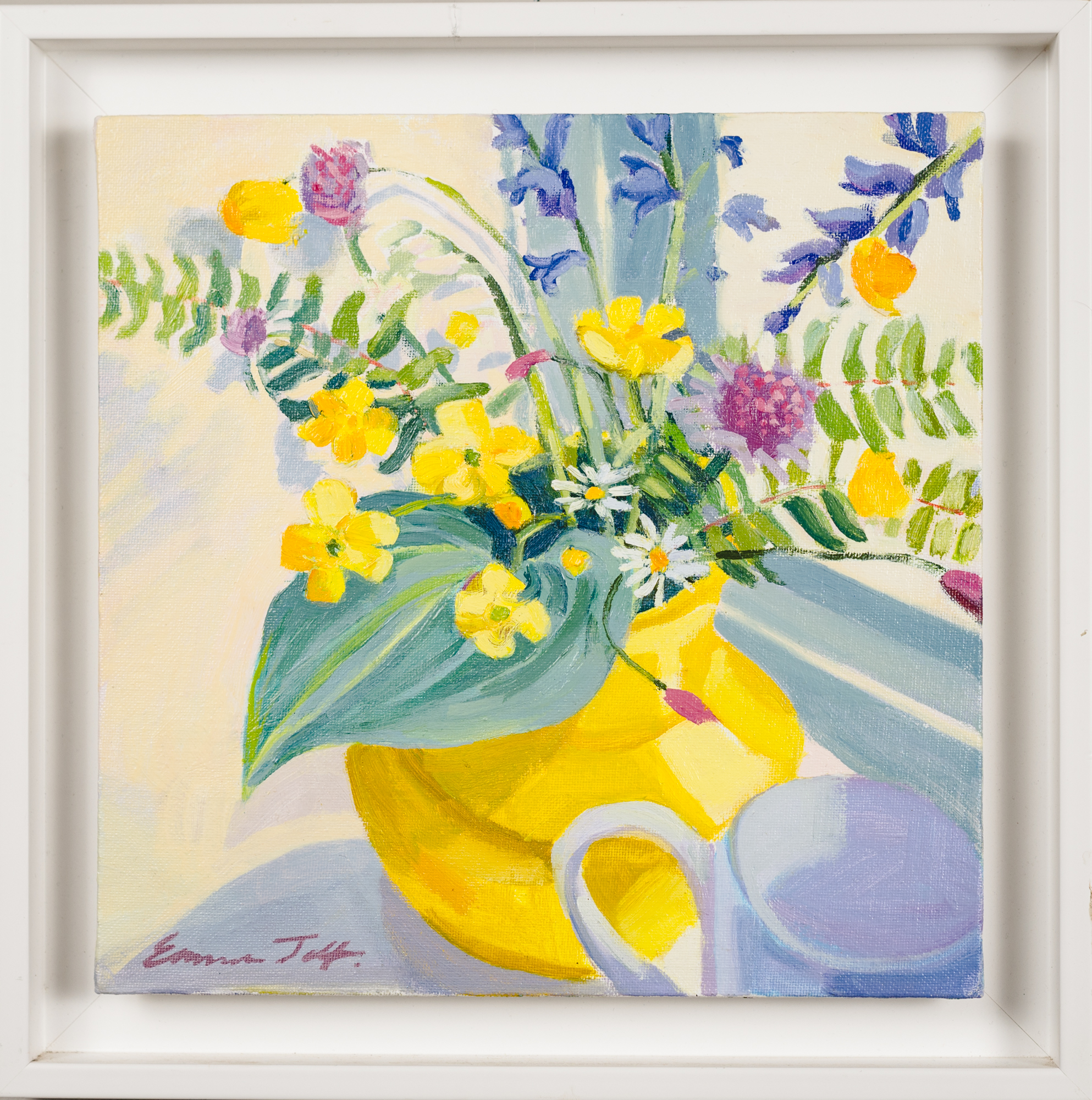 Emma Jelf - Flowers in yellow pot 