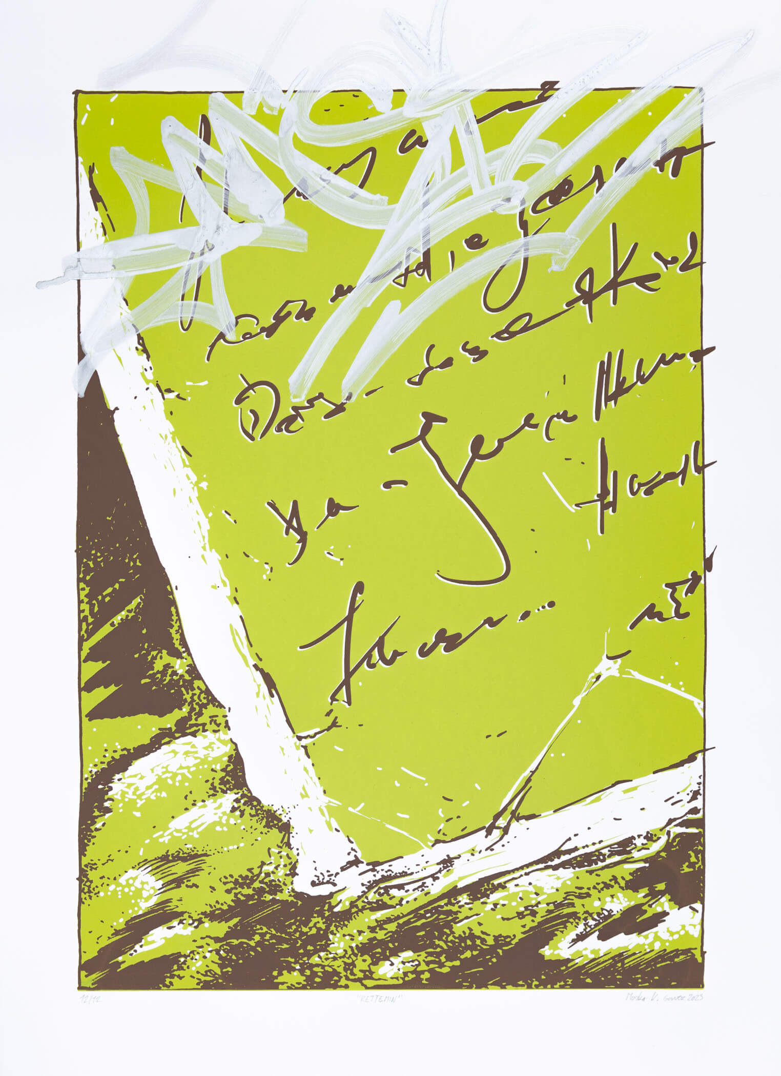Marko K. Gavez, Kettemin, silkscreen on paper, 70 x 50 cm, 2023