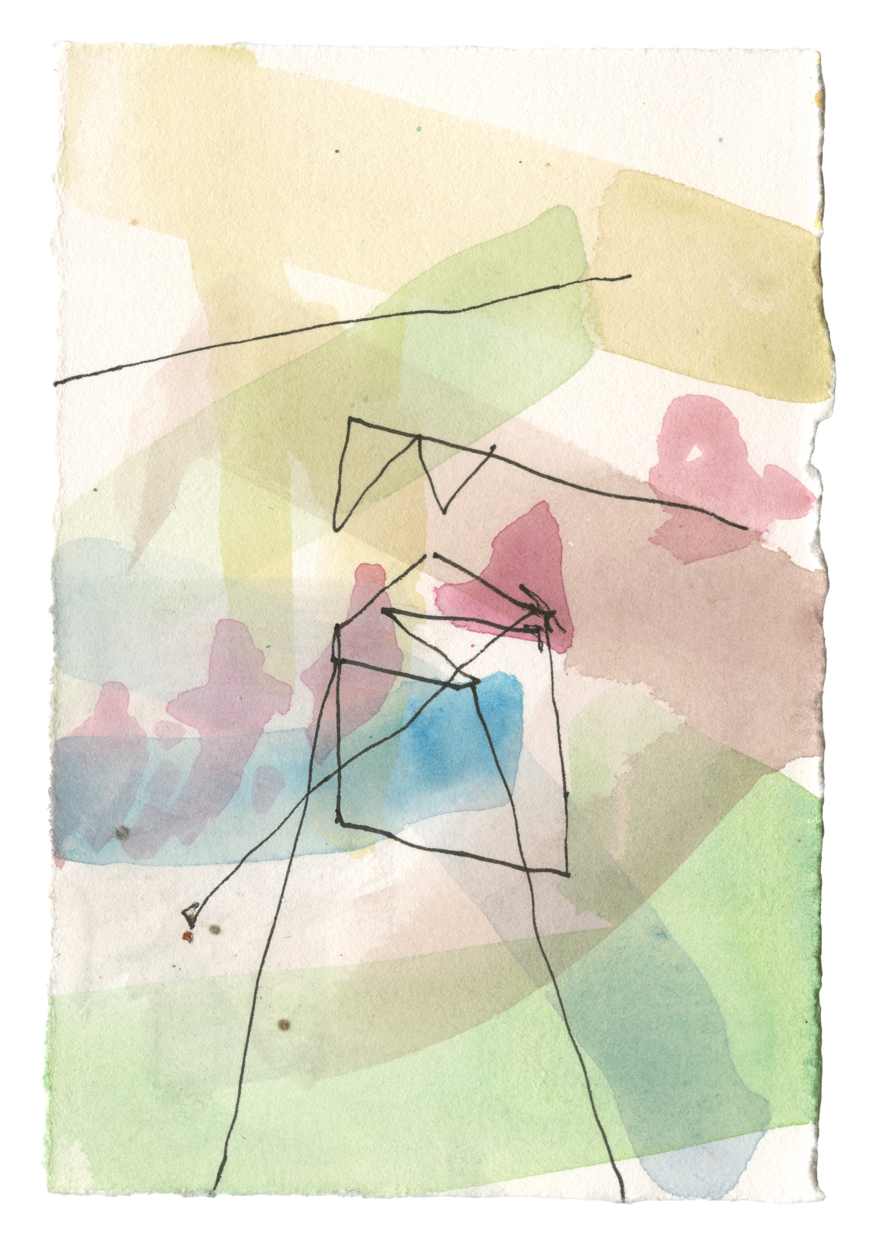 2423, watercolor and ink on paper, 5 3/4 x 3 3/4 inches