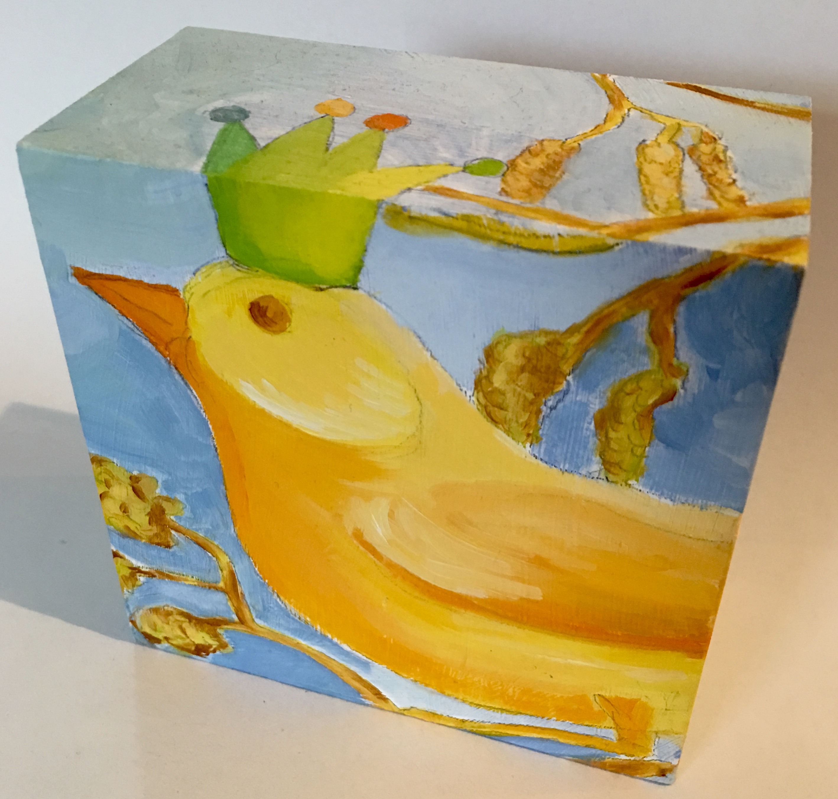 Untitled, SOLD → oil paint on wood box panel
