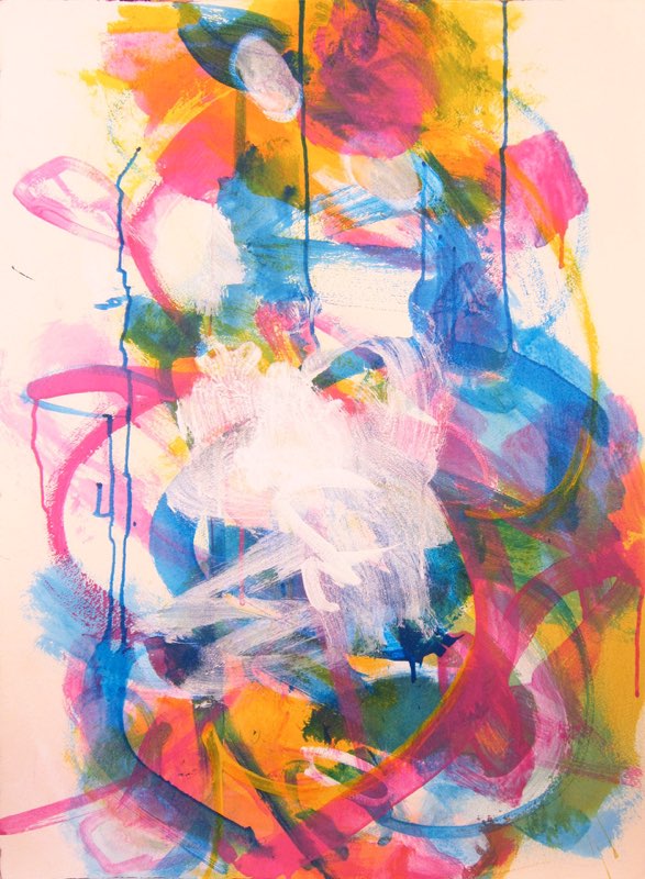 Two to Three 2018acrylic/paper  22x30”