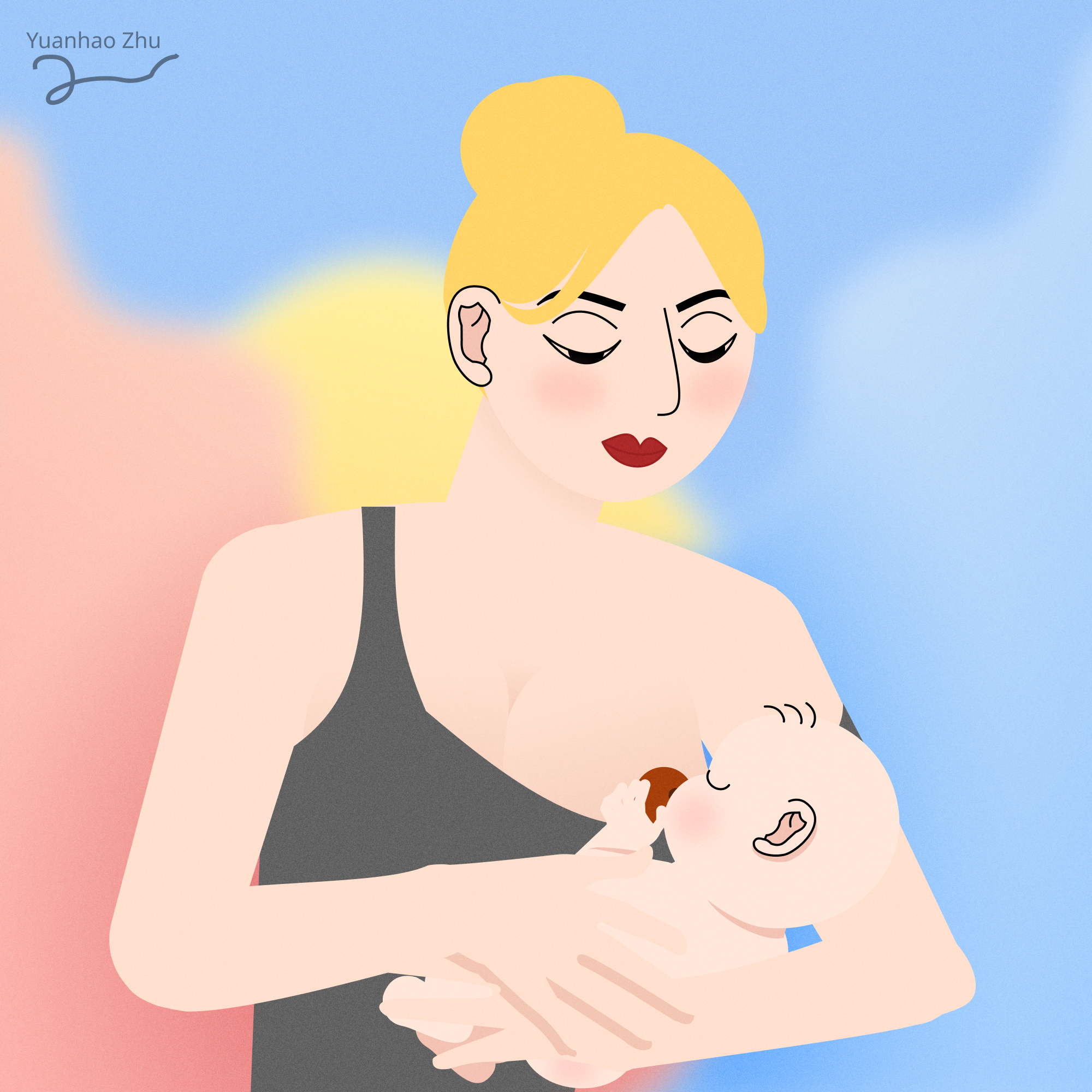 Breast Feeding(2021), Scientific illustration