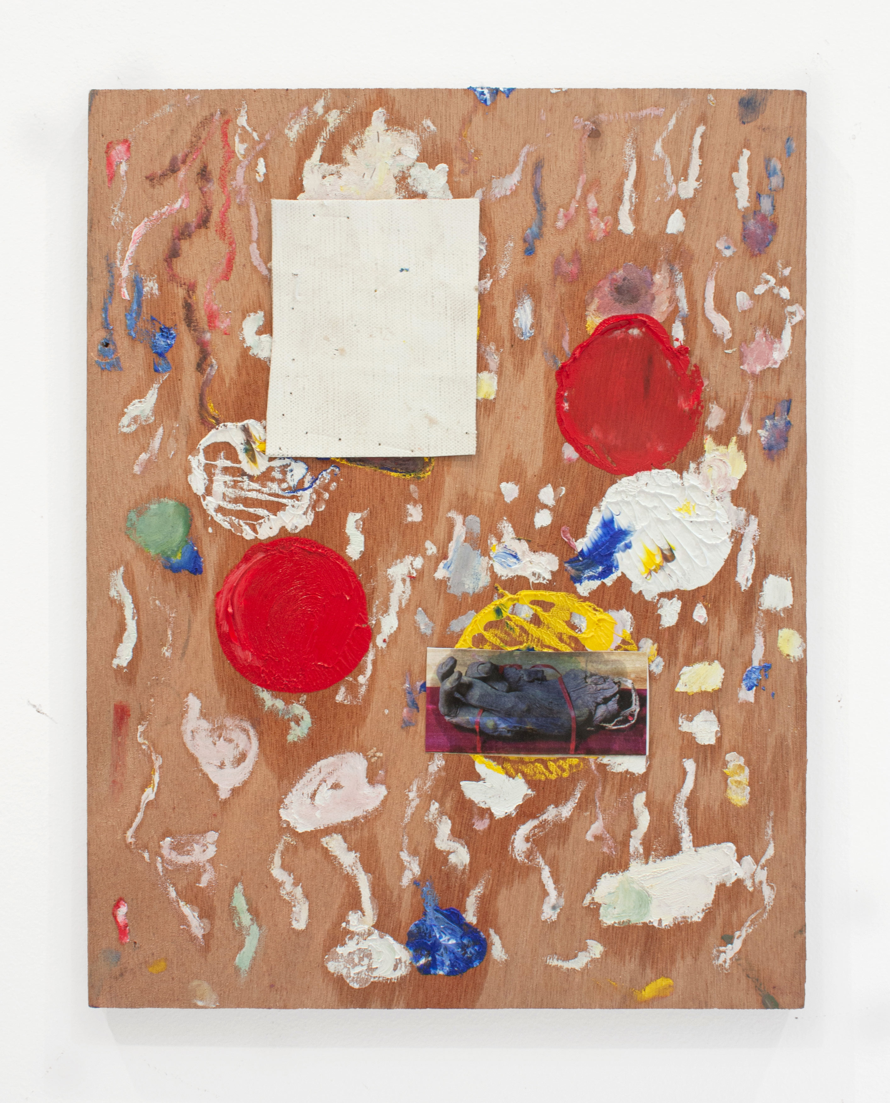 Wax seal, 2021 Oil, canvas, paper  37 x 27 x 1 cm