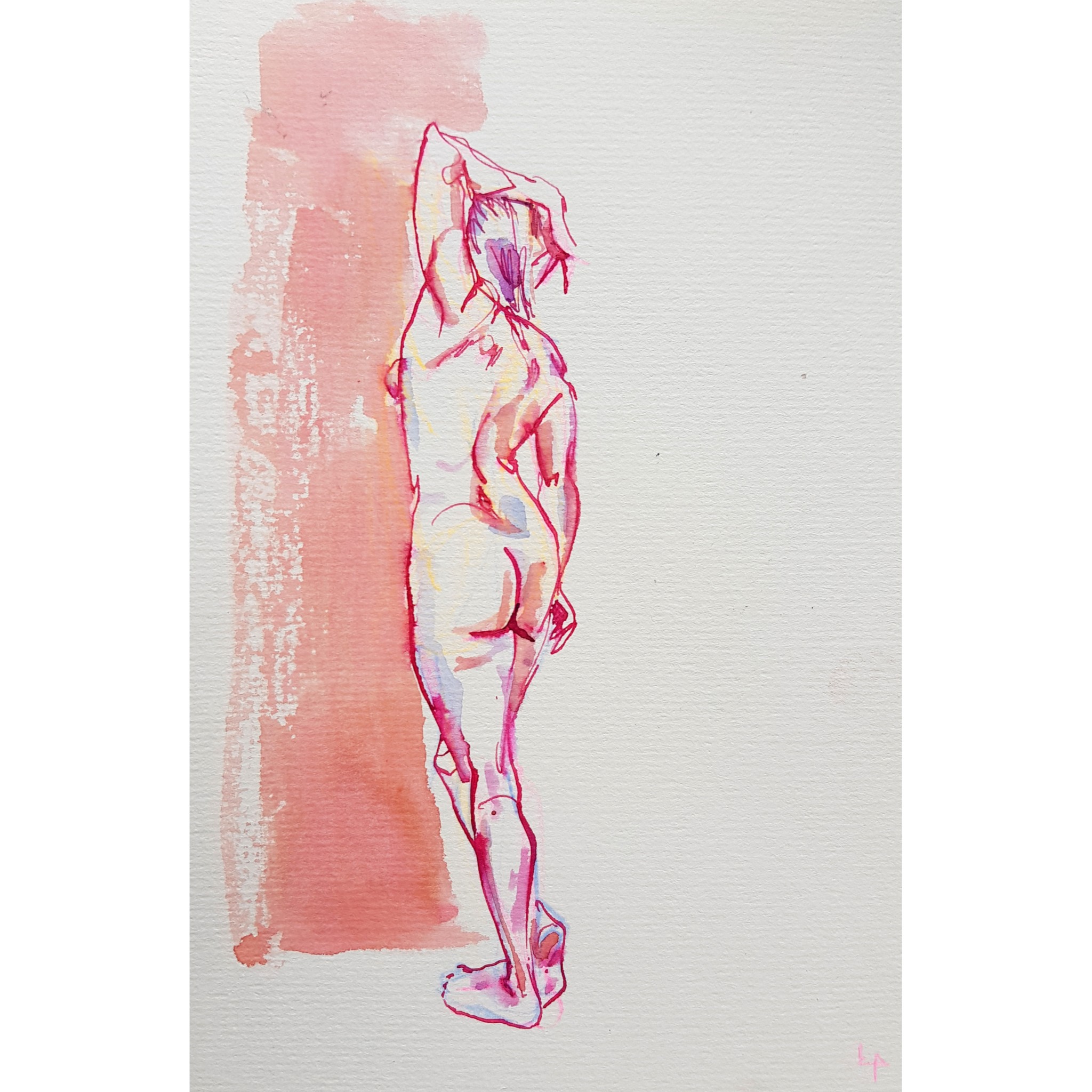 Francoise 4/8, watercolour on paper, 21 x 15cm, 