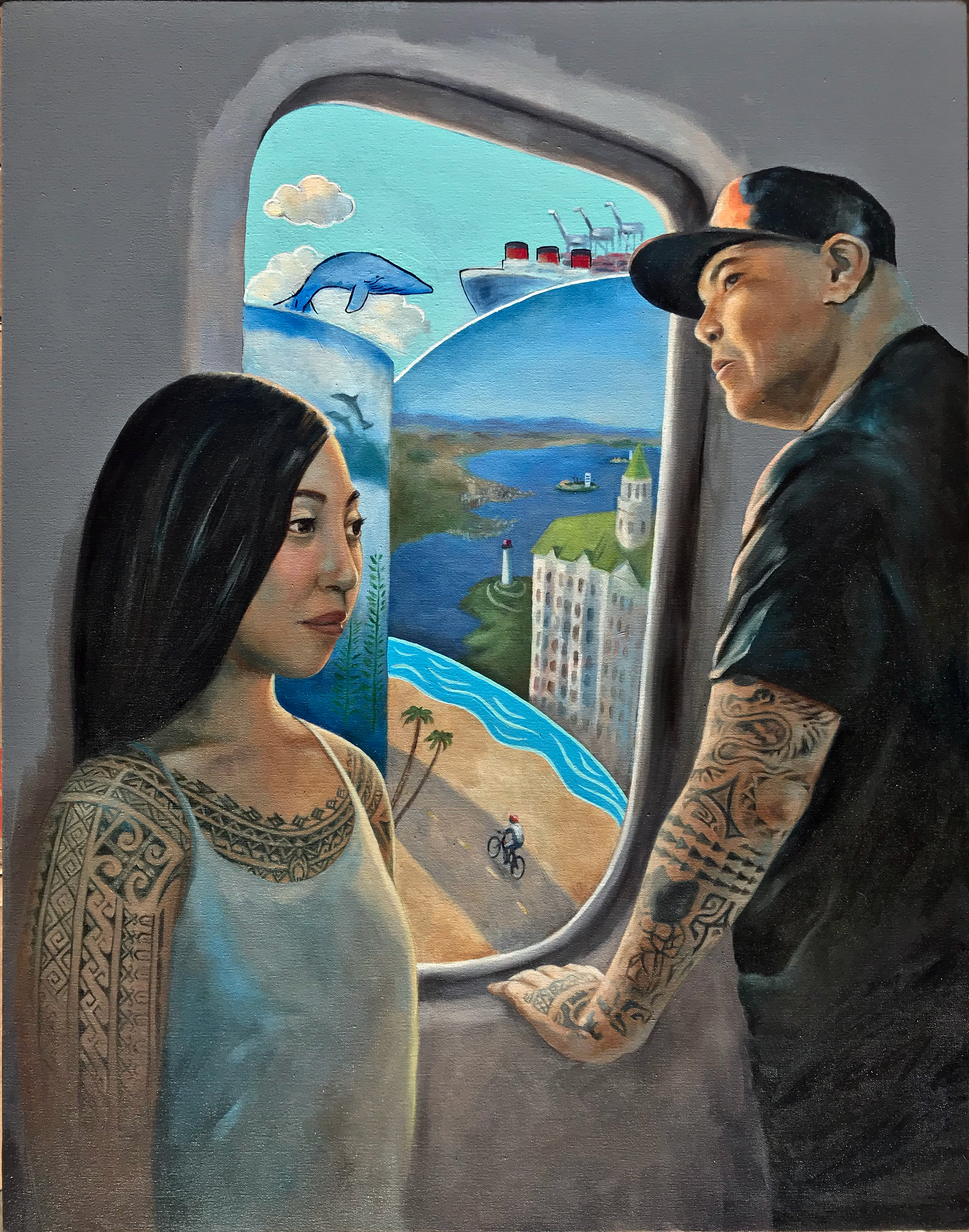 Last Stop Commission for LACMTA, 34"x27", Oil on Canvas