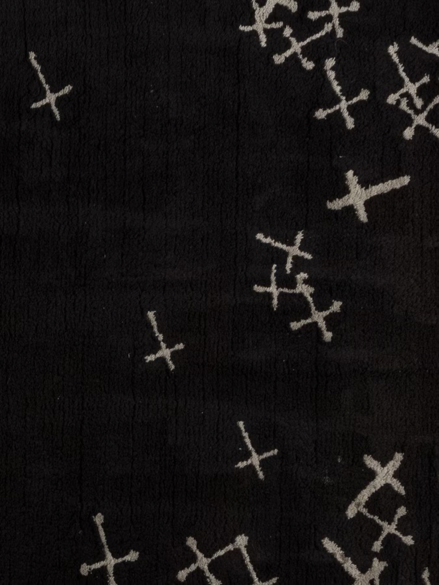 UNDERCOVER Black Cross Rug - ARCHIVED