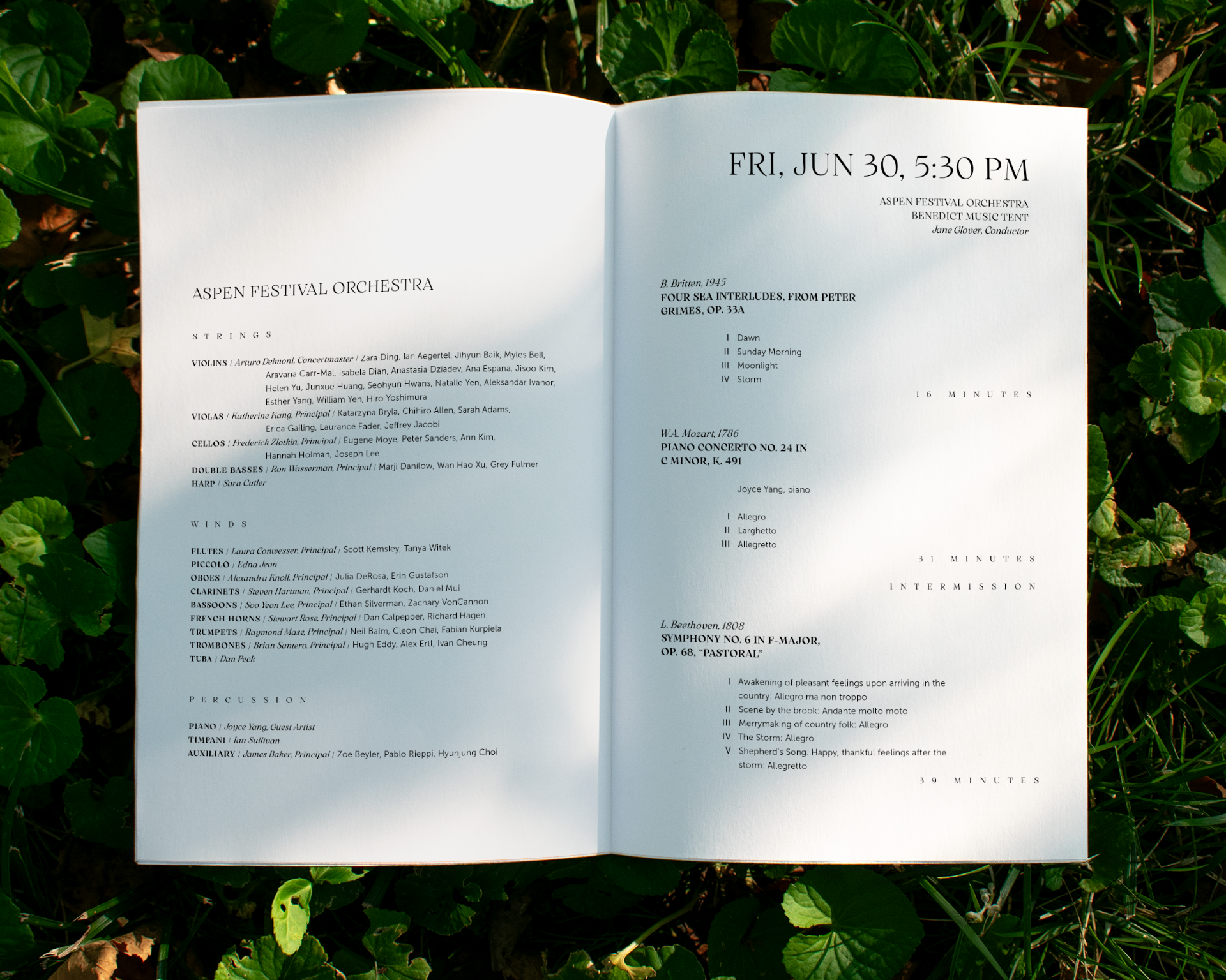 Program inside spread