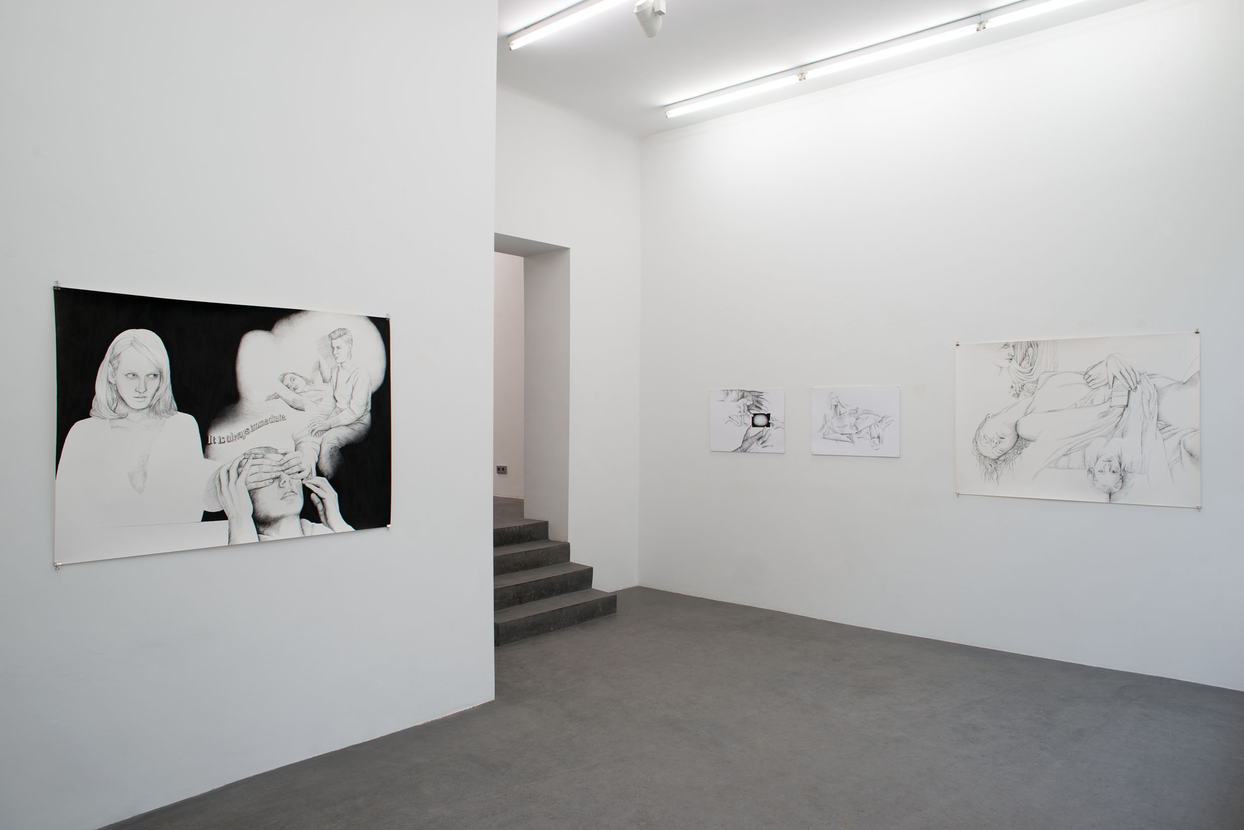 It is always immediate, 2015. Installation view Morgen Contemporary, Berlin