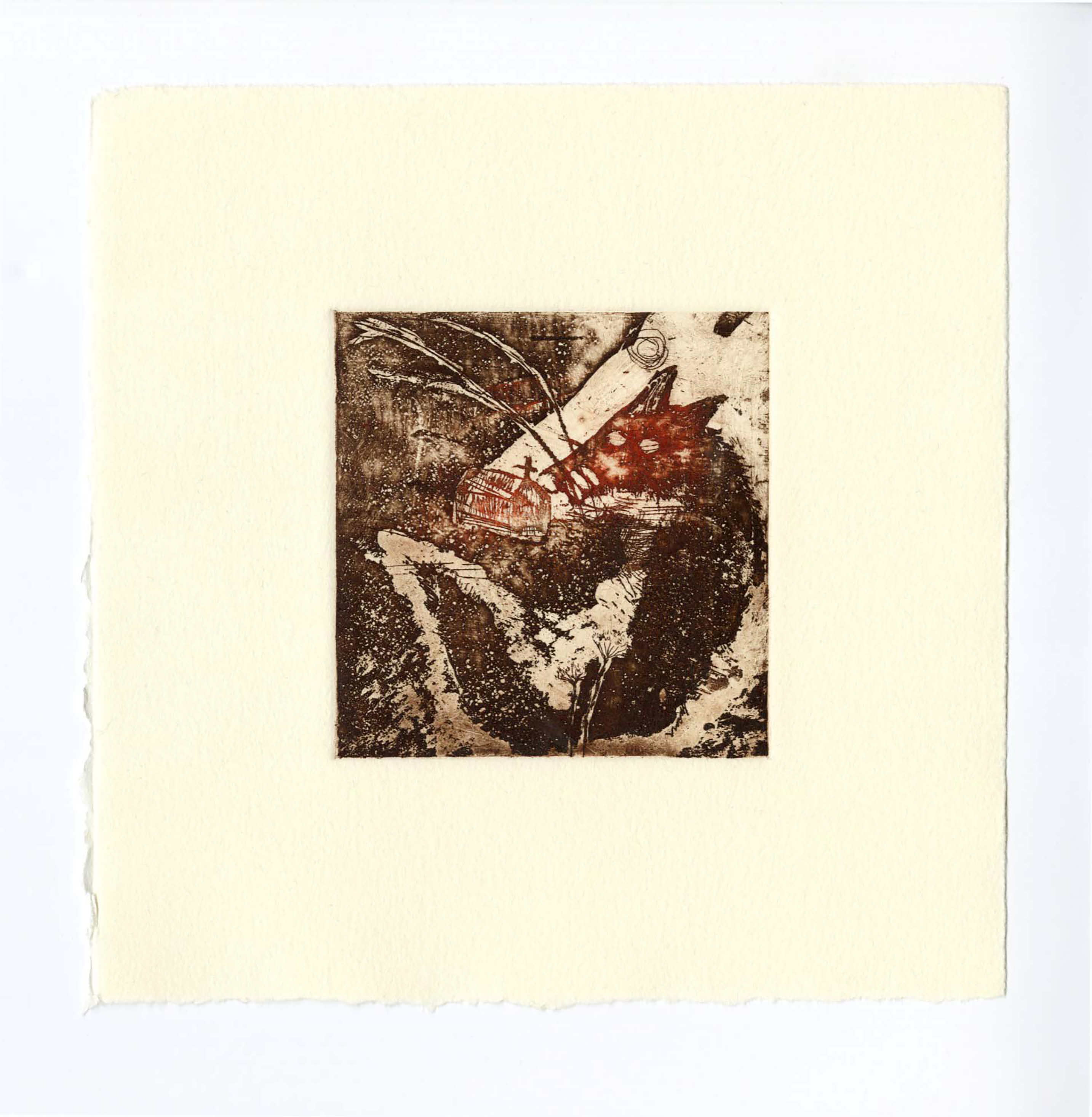 Wolf in the Church (2019) Etching and Aquatint