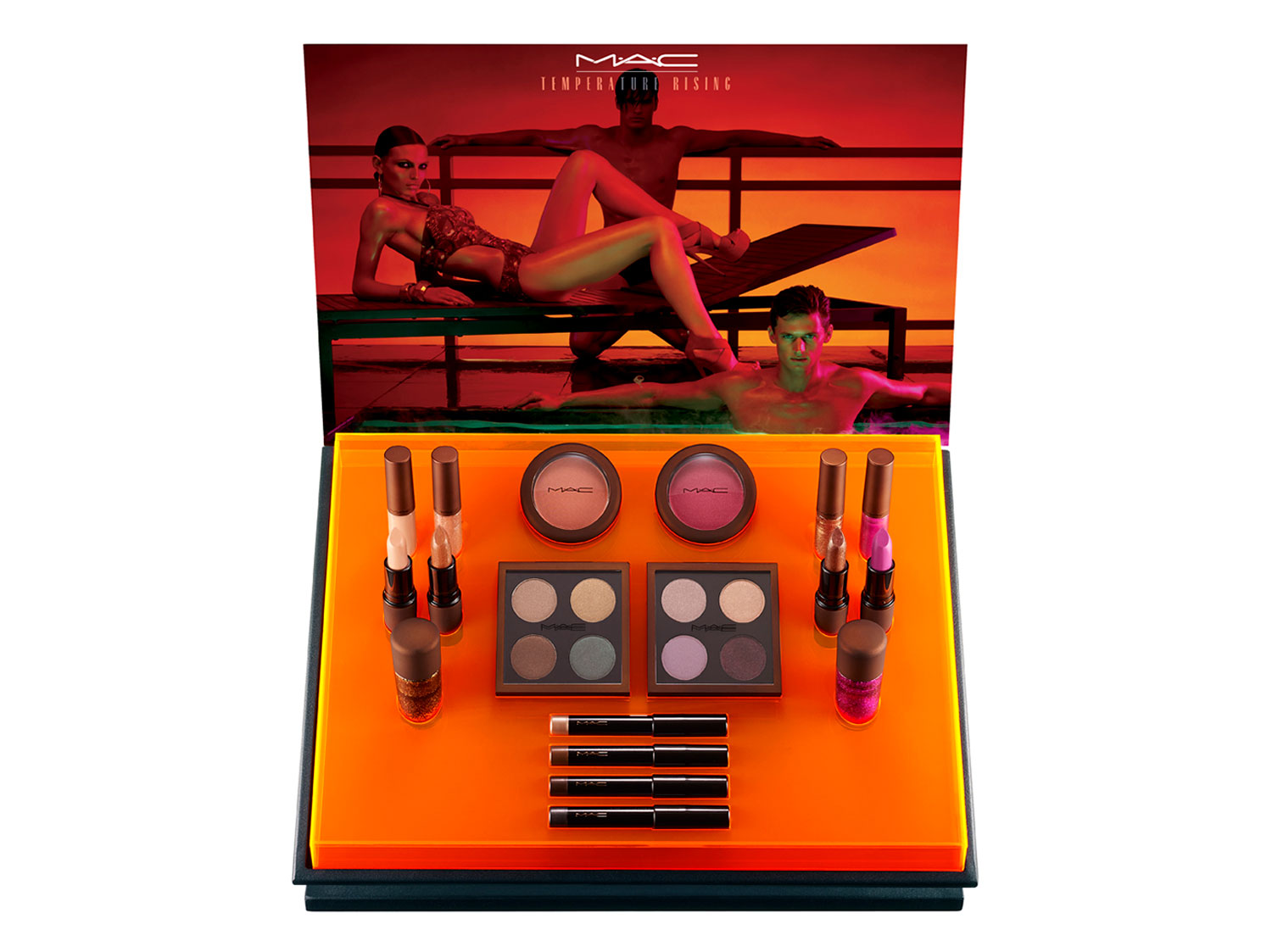 Temperature Rising collection - product inserts with glowing edge acrylic