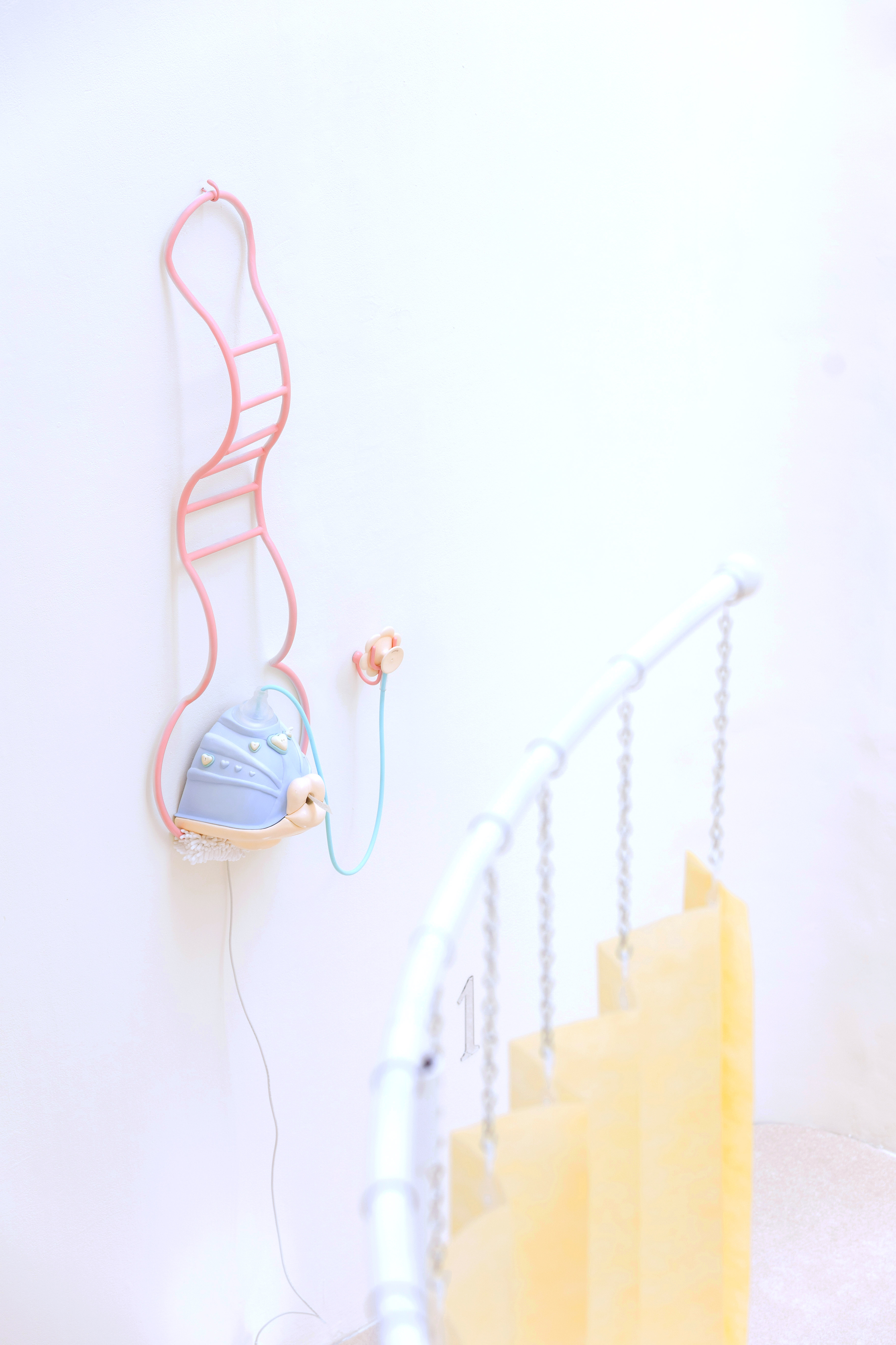 device 1- ‘gaslighting device’ (2023) found objects, plaster, metal, resin, epoxy putty, fan, feelings, receipt that reads:  “If you love something set it free, if it comes back to you, it’s yours, if it doesn’t, it never was...” 3 8 13 33 69 73 