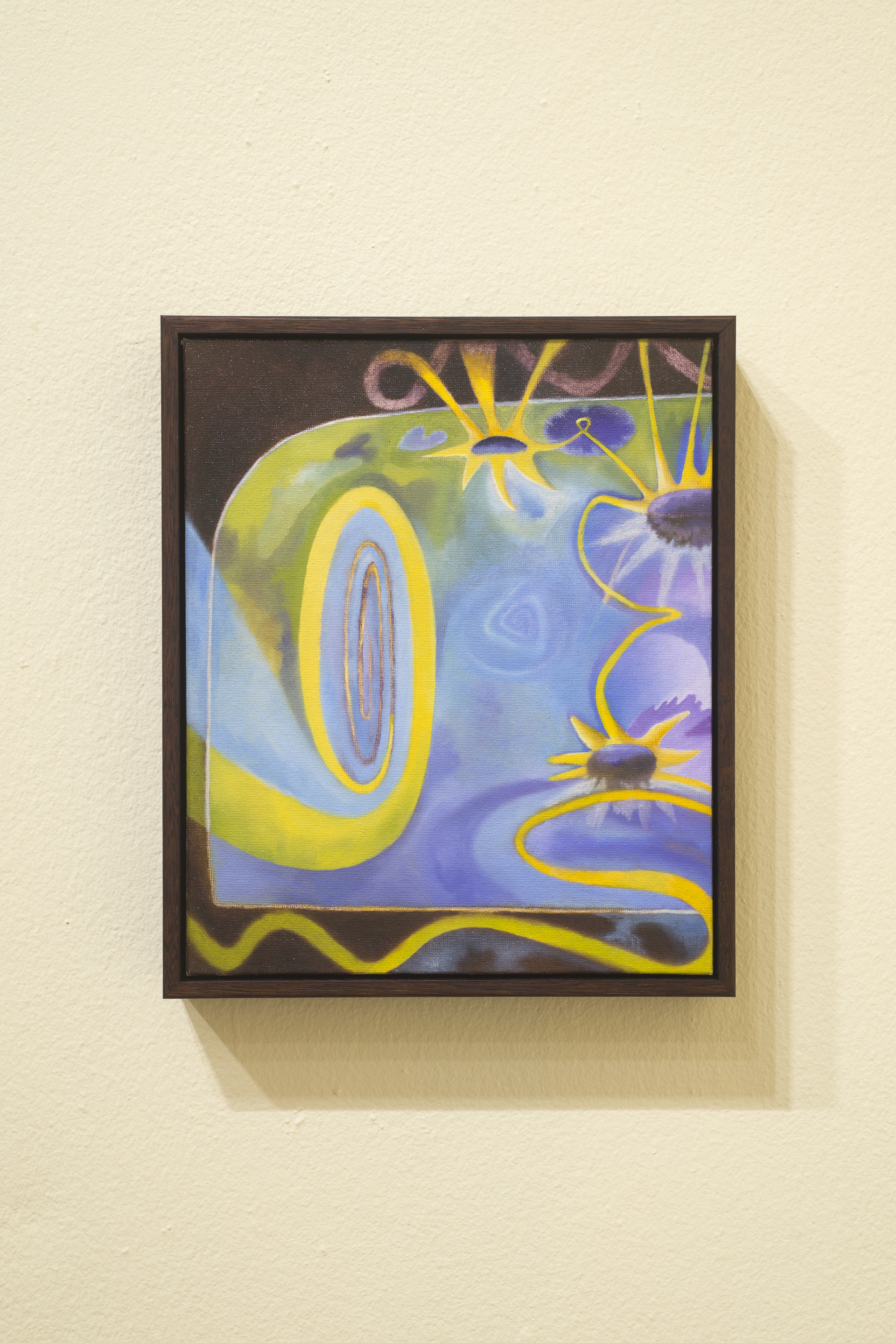 March (each reaching for each other), oil on canvas board, 32 x 27 cm, 2021