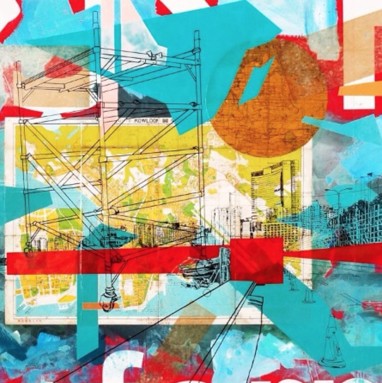 “Still Digging” 2013 Mixed Media on Vinyl 100x100 cm