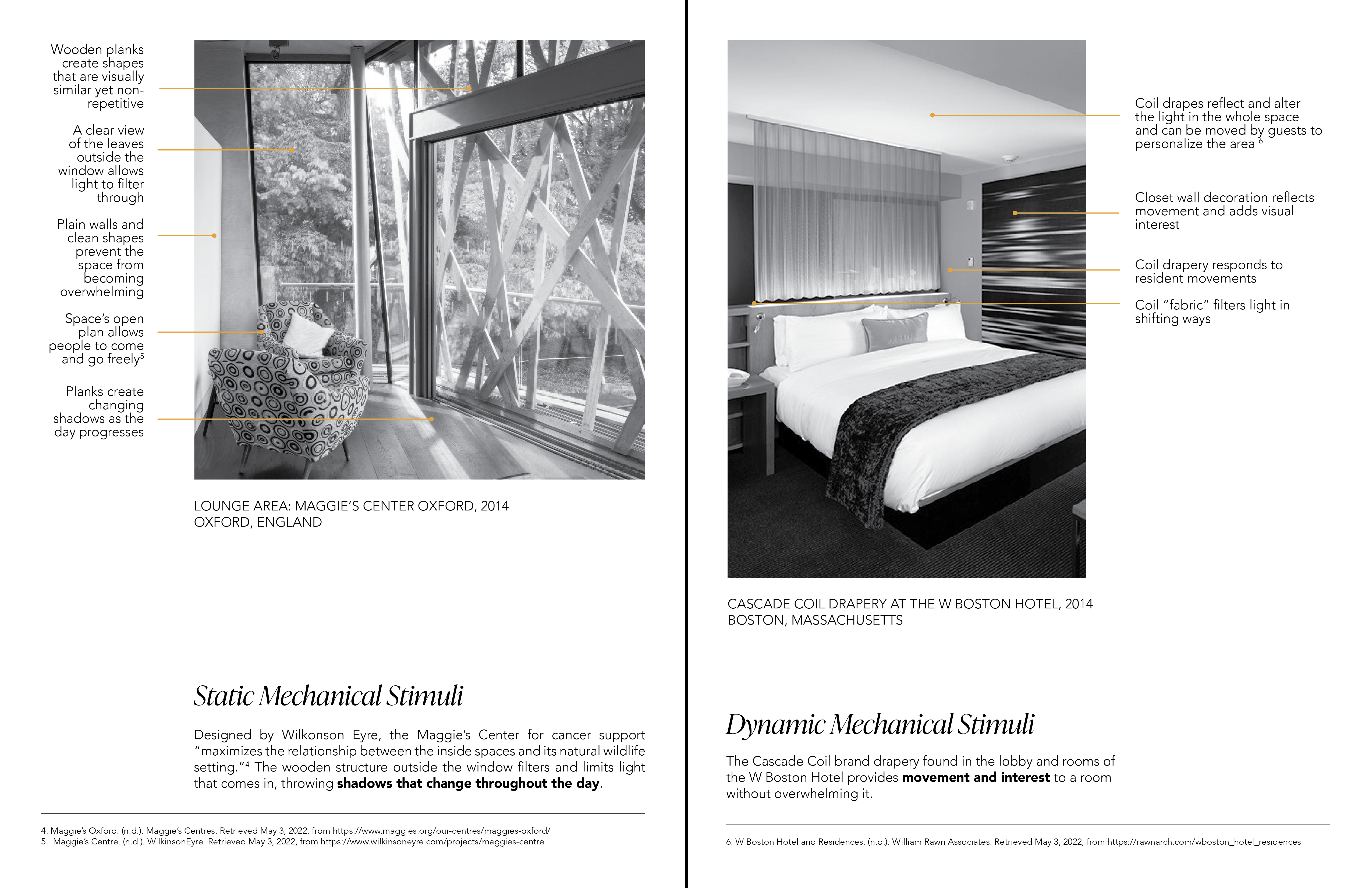 Selected spreads from a 54-page resource document on biophilic design principles for application in healthcare environments. This report was made by my sophomore year studio in collaboration with Weill Cornell Medicine. I was appointed lead graphic designer, independently generated the style guide, oversaw content generation and formatting, and assembled and designed the final document: Adobe InDesign, 2022 