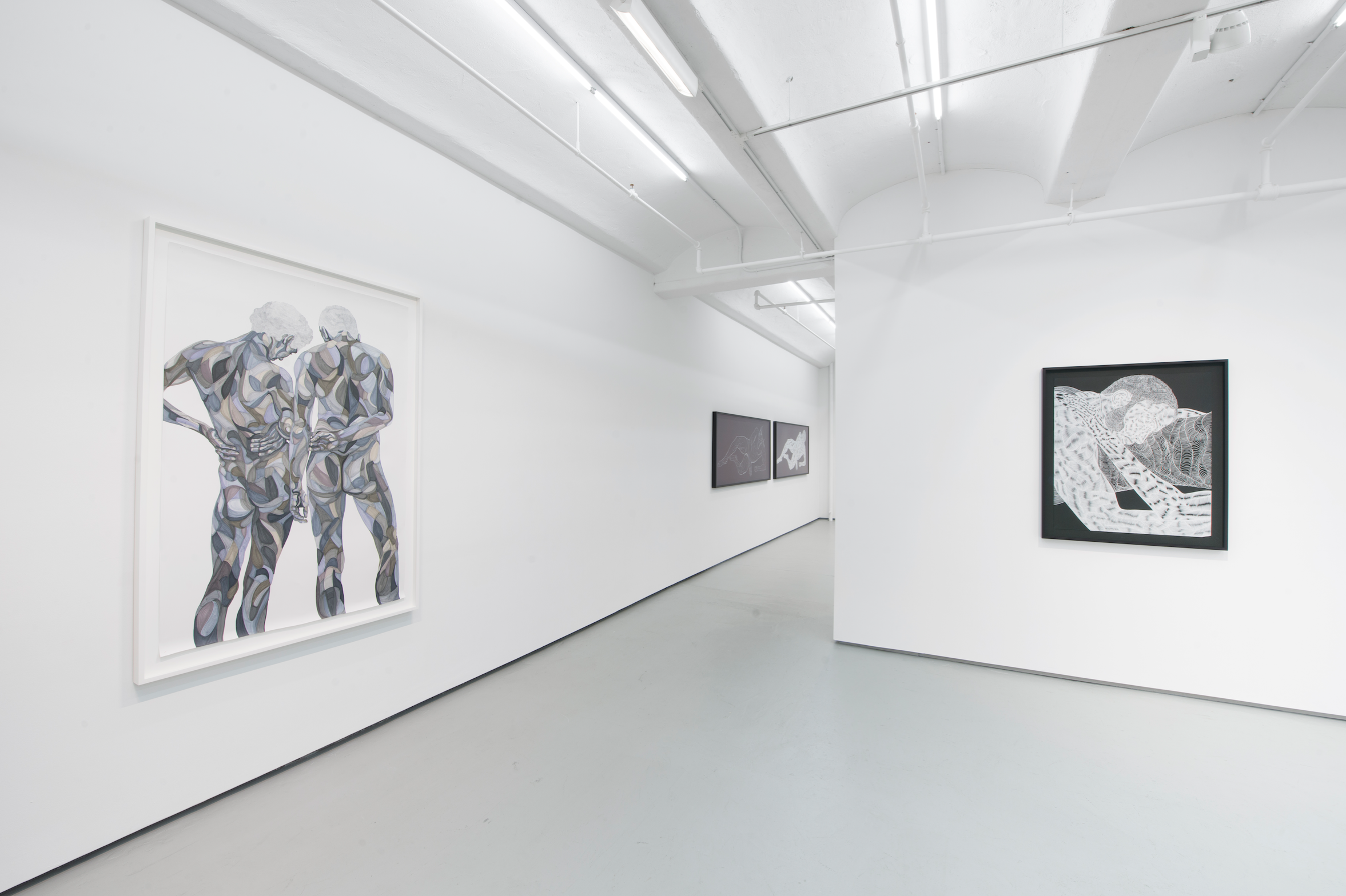 Toyin Ojih Odutola: Of Context and Without, installation view at Jack Shainman Gallery, 11 December 2015 — 30 January 2016. (Photo Courtesy of Jack Shainman Gallery)