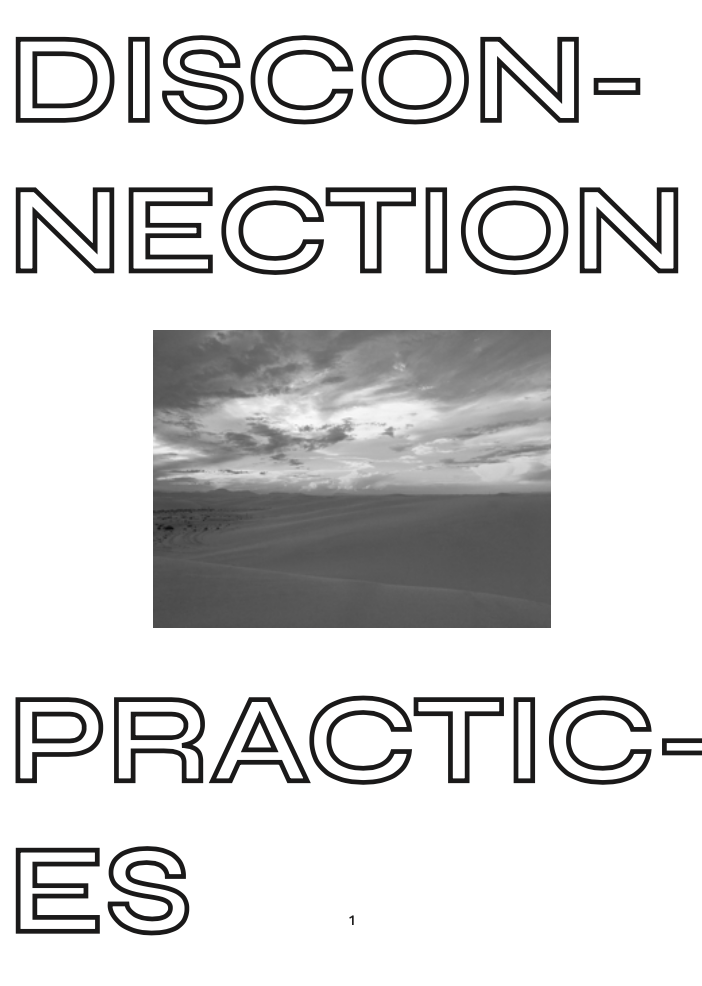 Disconnection Practices - Max Fowler and Catherine Schmidt