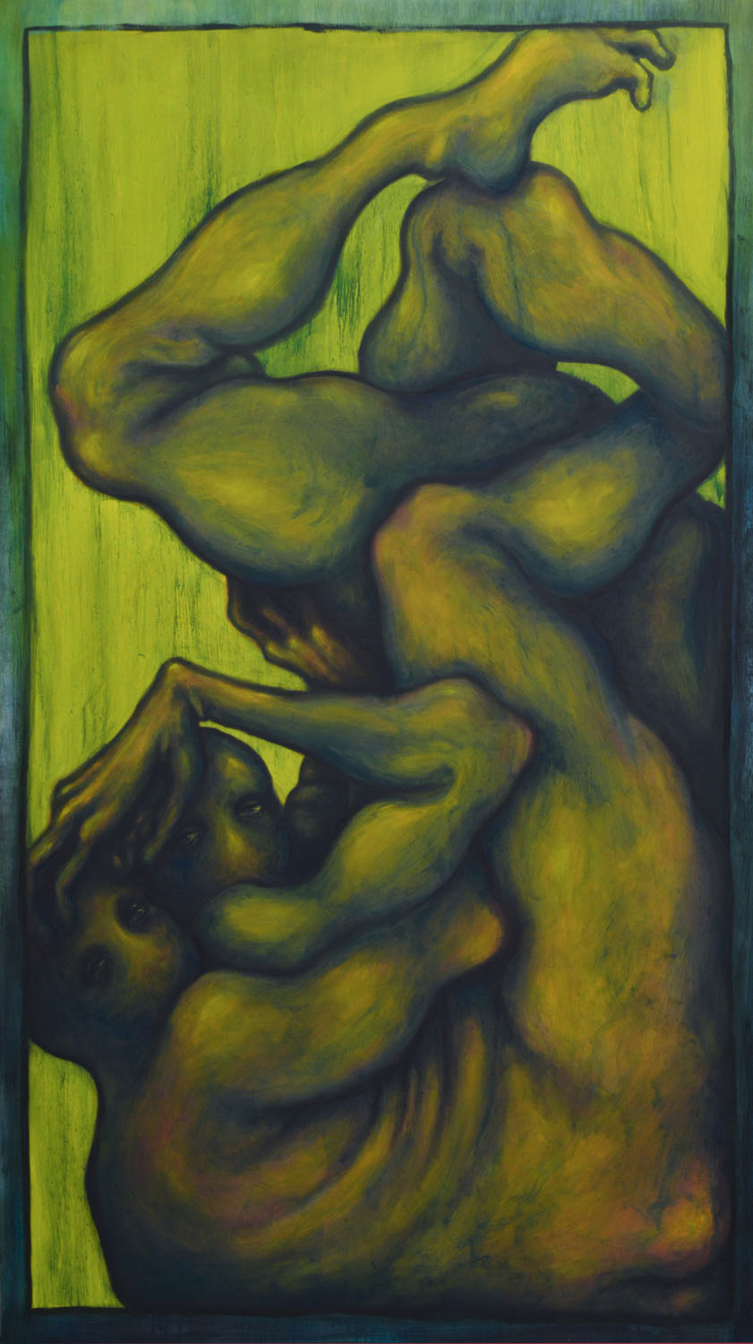 StagnantOil on wood board, 3’ x 5’, 2020
