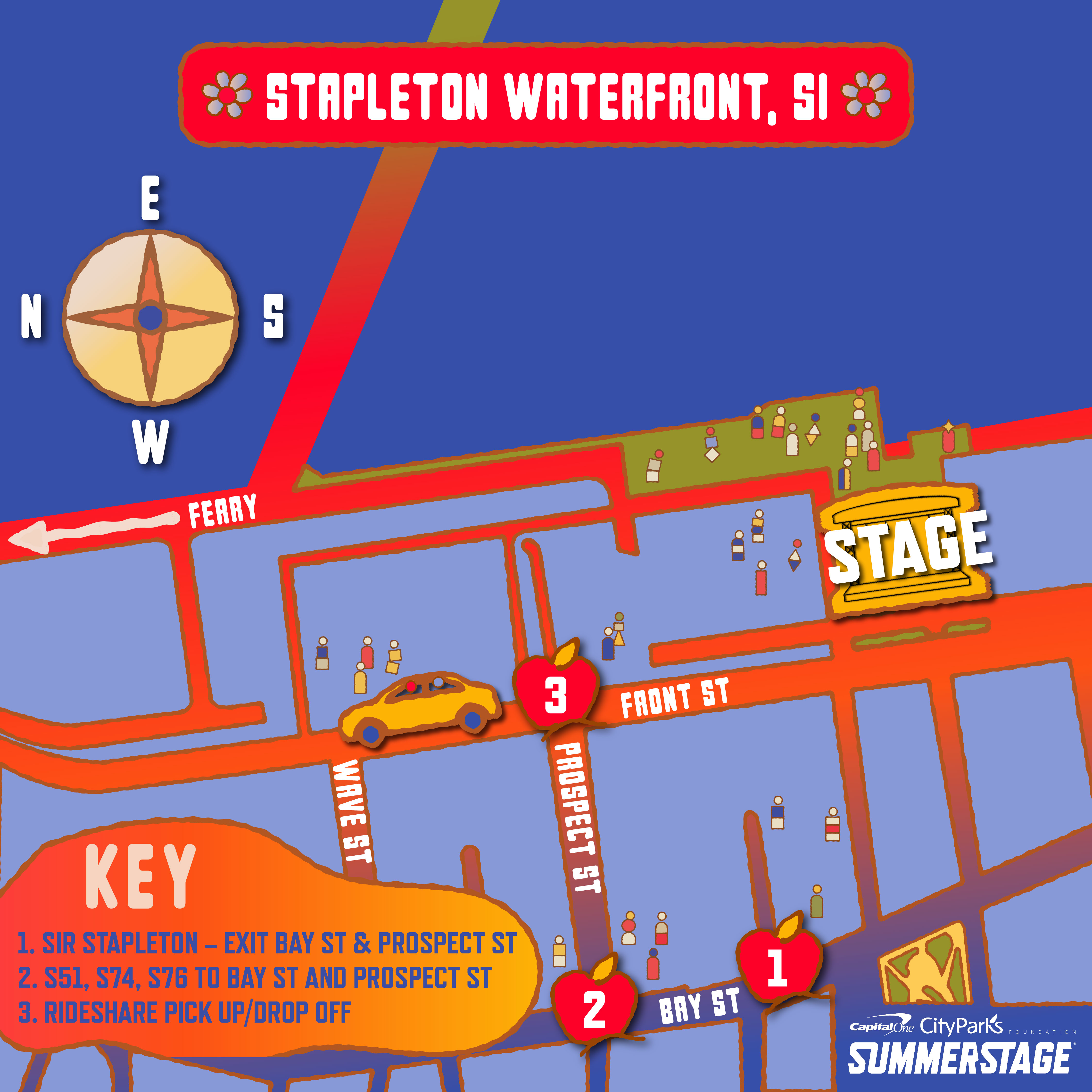 Square and 1920x1080 NYC park maps made using elements from the season artwork: Stapleton Waterfront, Staten Island