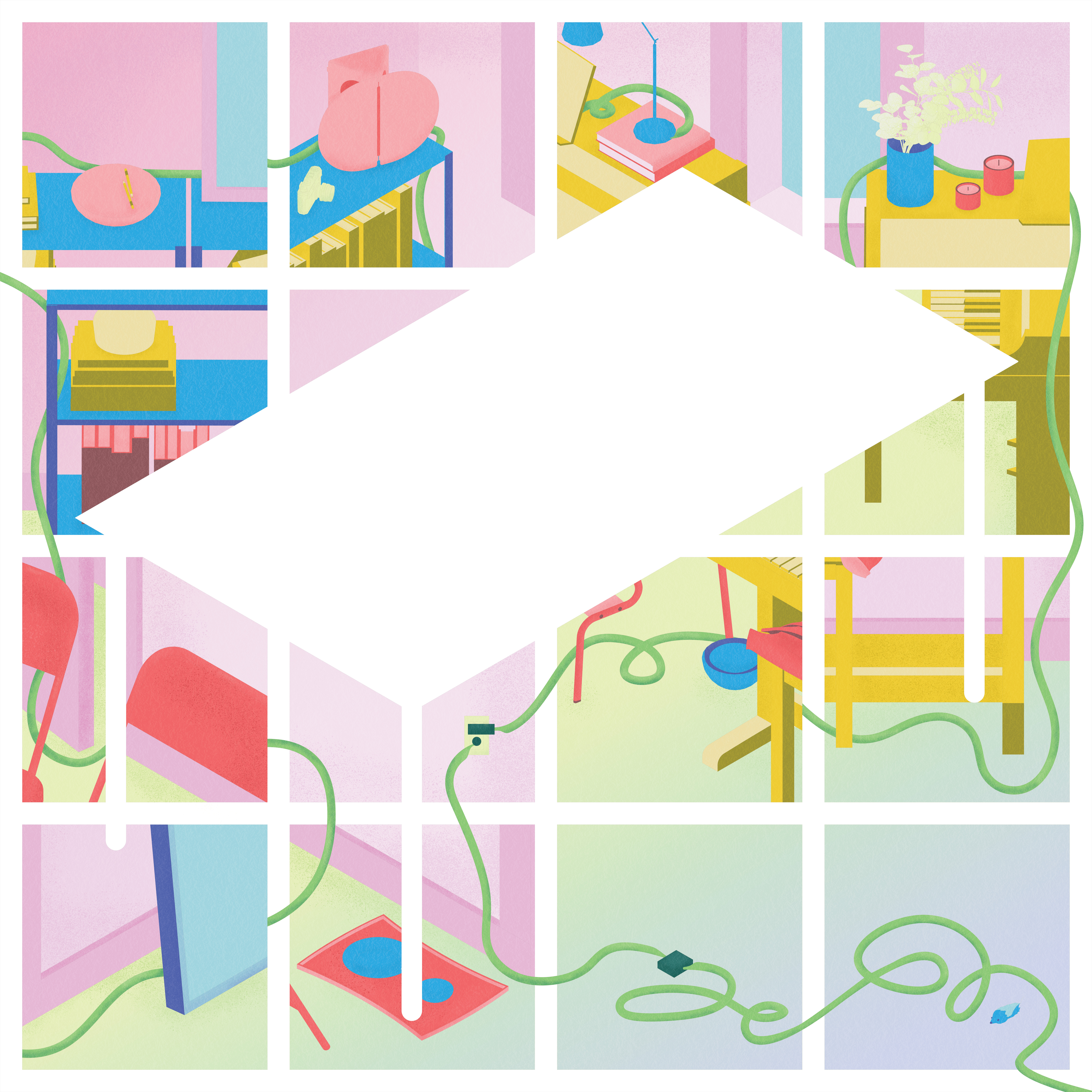 CHASING DUST BUNNIES, a WORKSHOP about architectural counternarratives through fragmented illustration