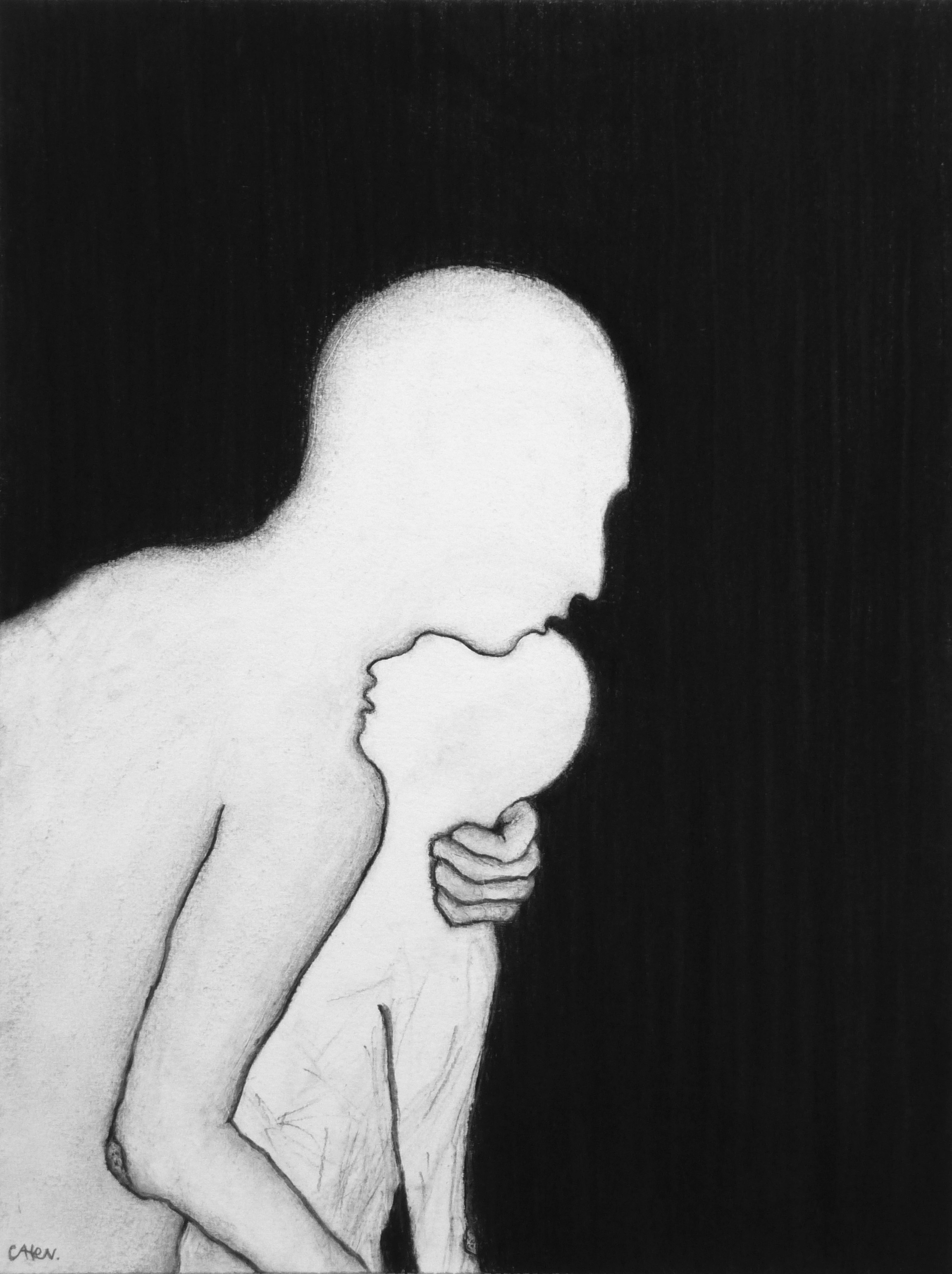 houtskool op papier, 40 x 30 cm, 2019