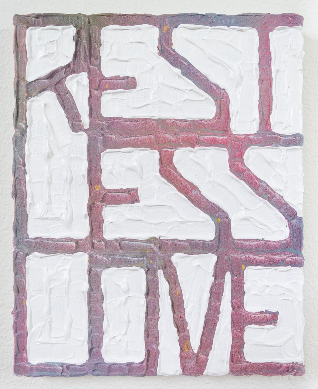 No Vacation (Restless Love) Acrylic, enamel, canvas 8 x 10 inches 2017