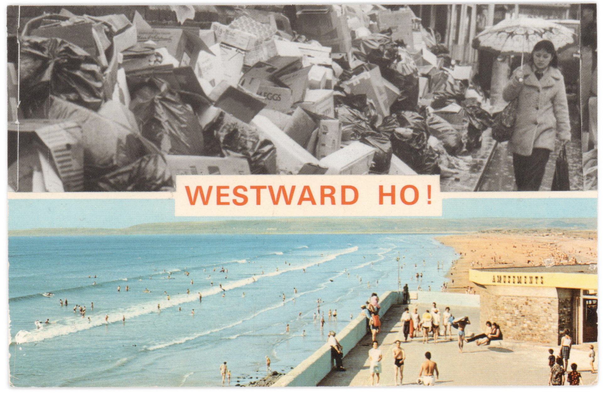 Westward Ho!, 2017, collage, 13 x 8 cm