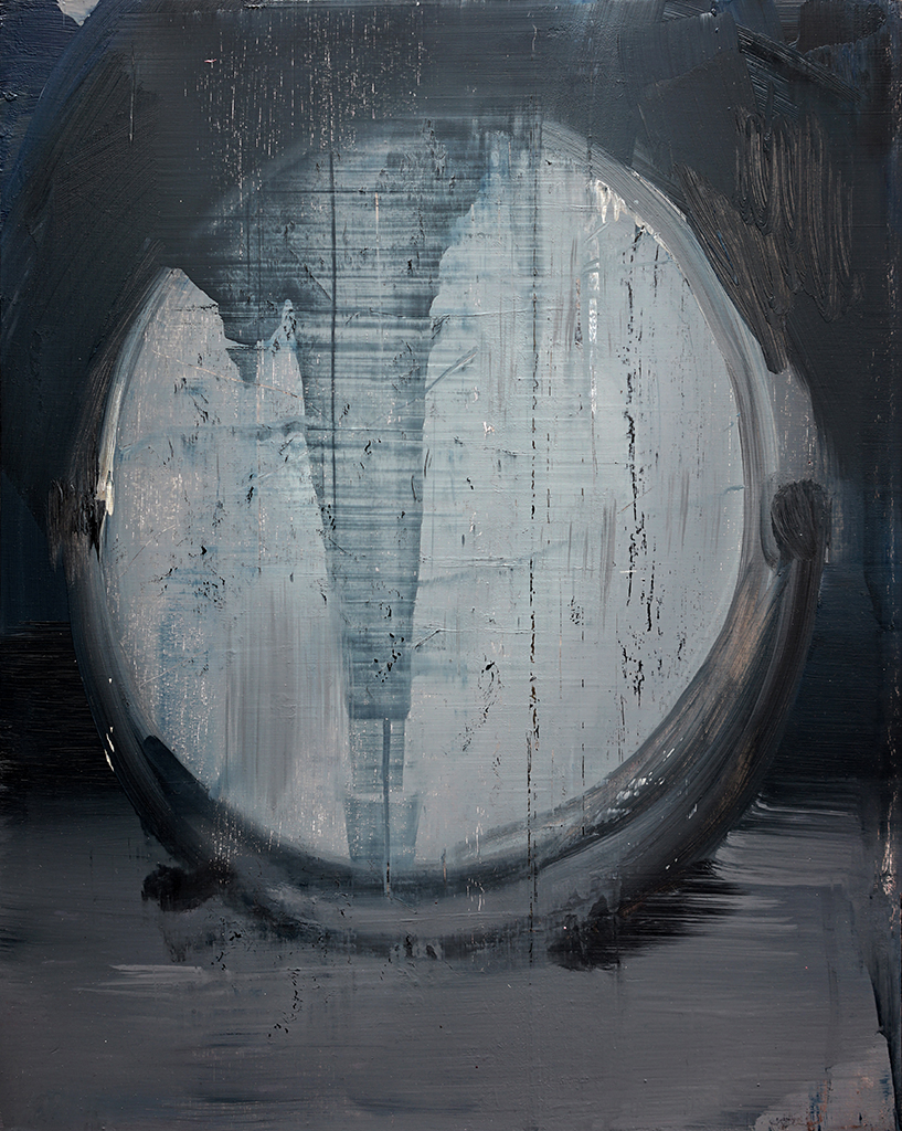 untitled (mirror 1).  51x41cm. oil on wooden panel. 2019.