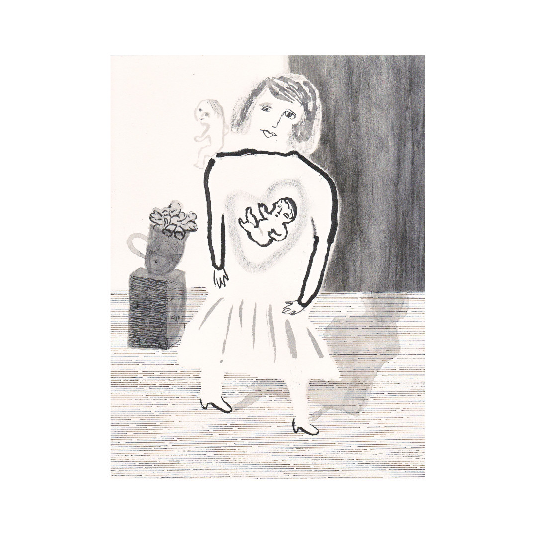 Jackie Berridge, On Reflection , 2020, Ink on Paper (signed on reverse)